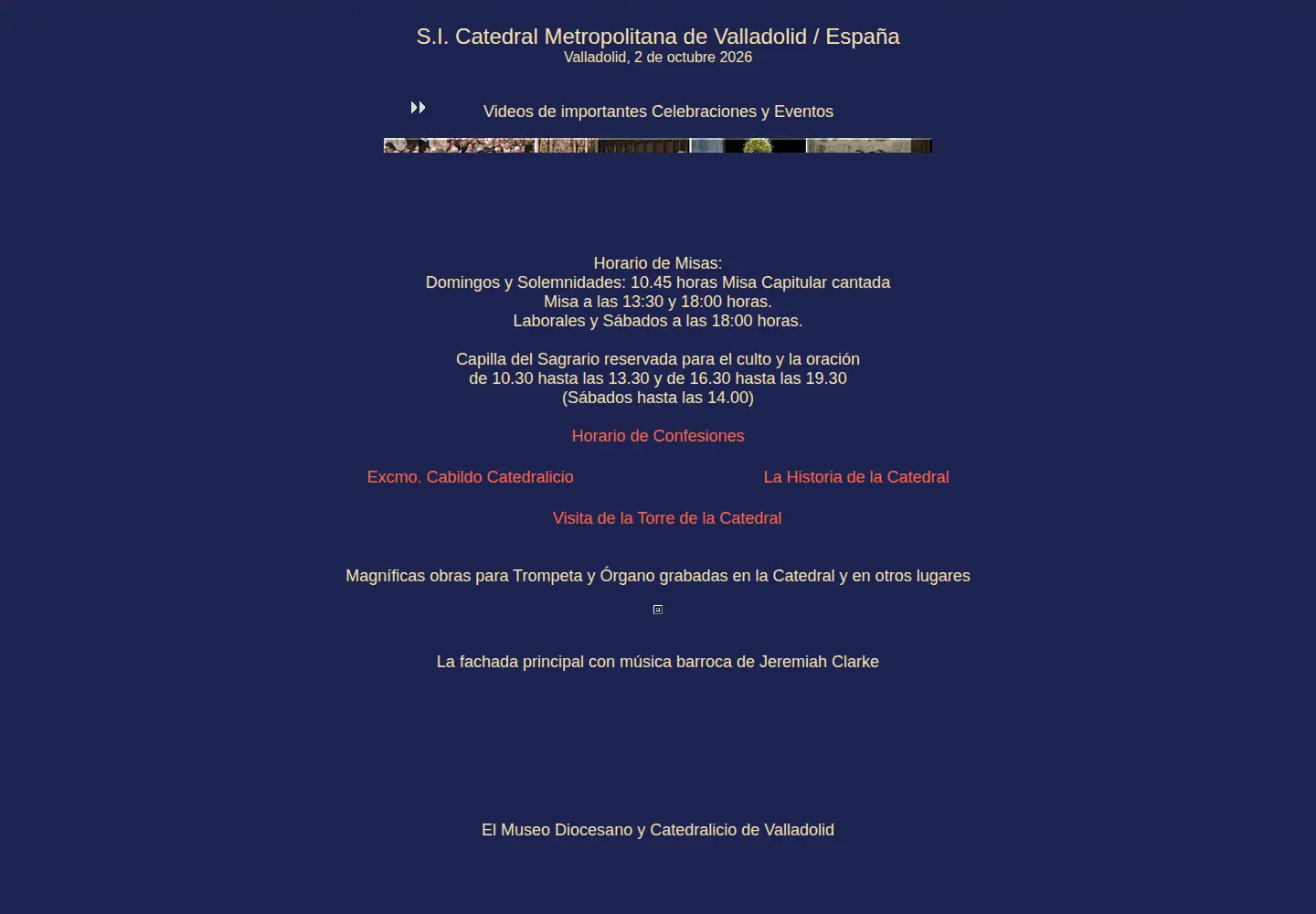 Screenshot of catedral-valladolid.com