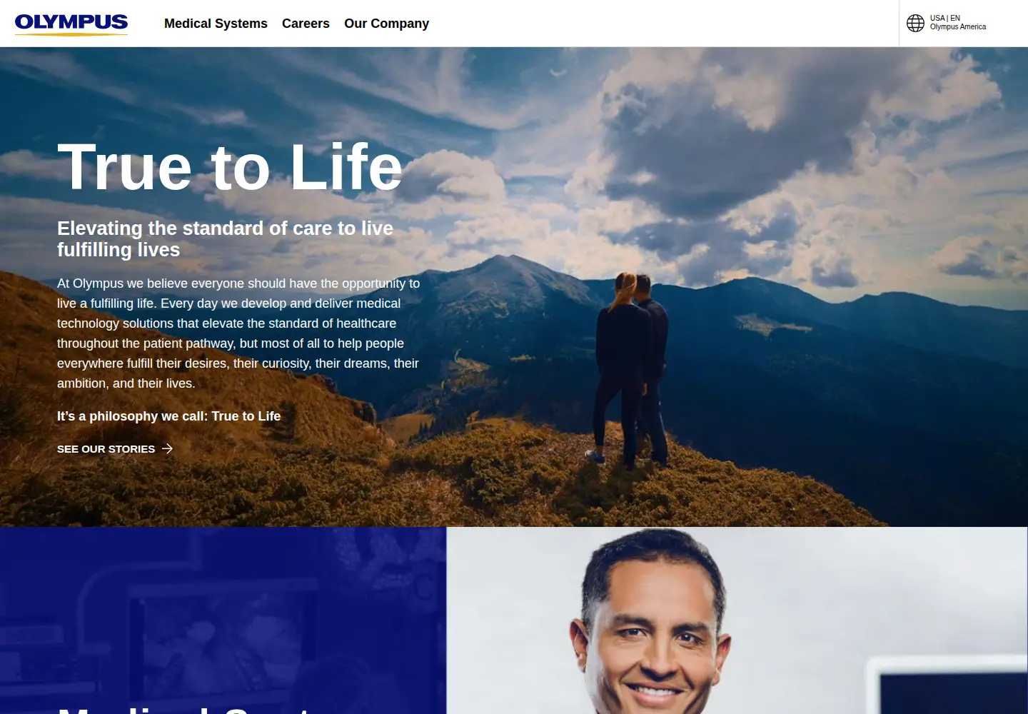 Screenshot of olympusamerica.com