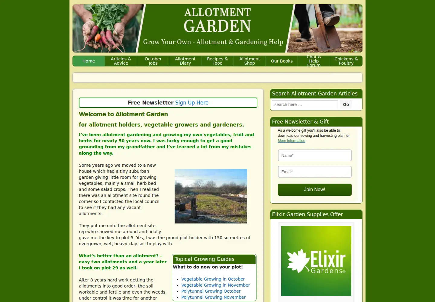 Screenshot of allotment-garden.org