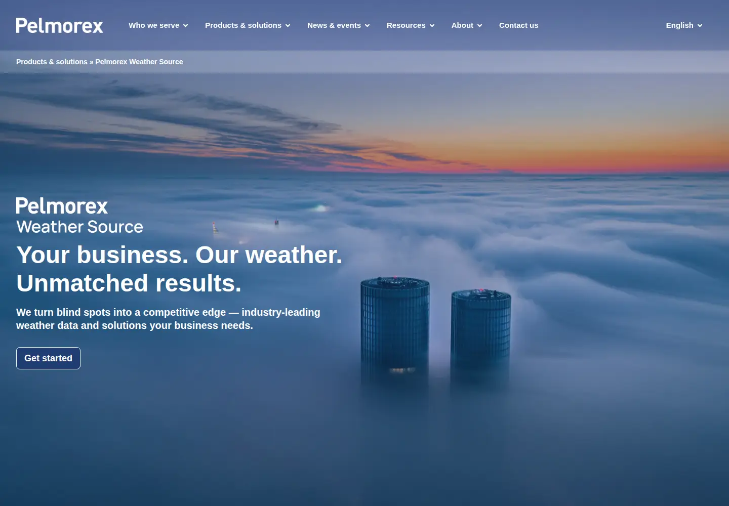 Screenshot of weathersource.com