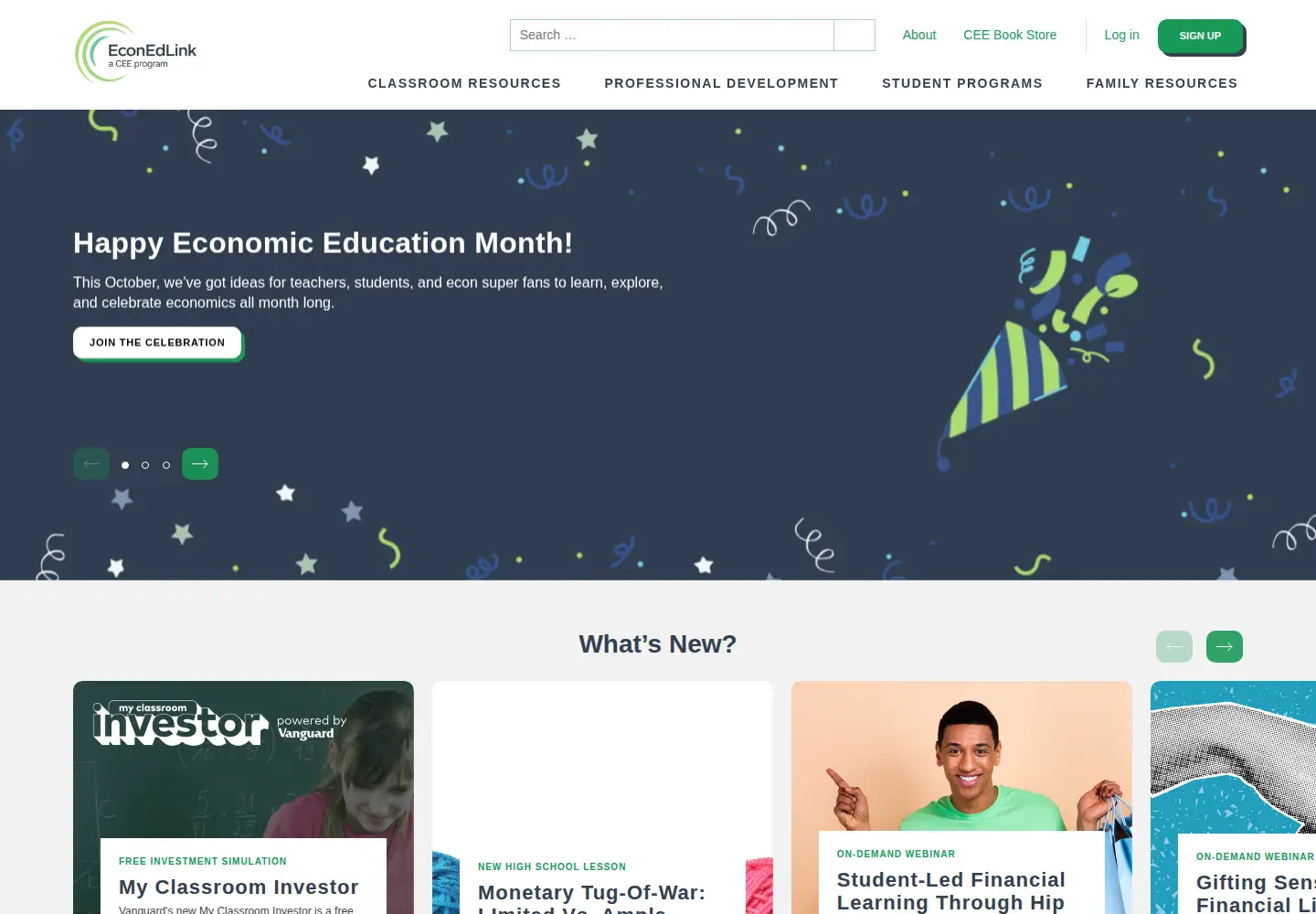 Screenshot of econedlink.org