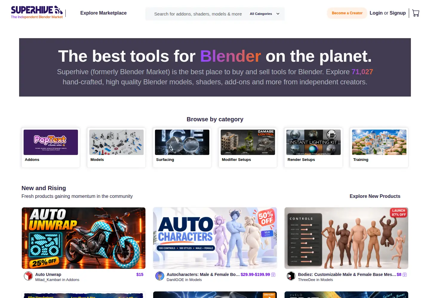 Screenshot of superhivemarket.com