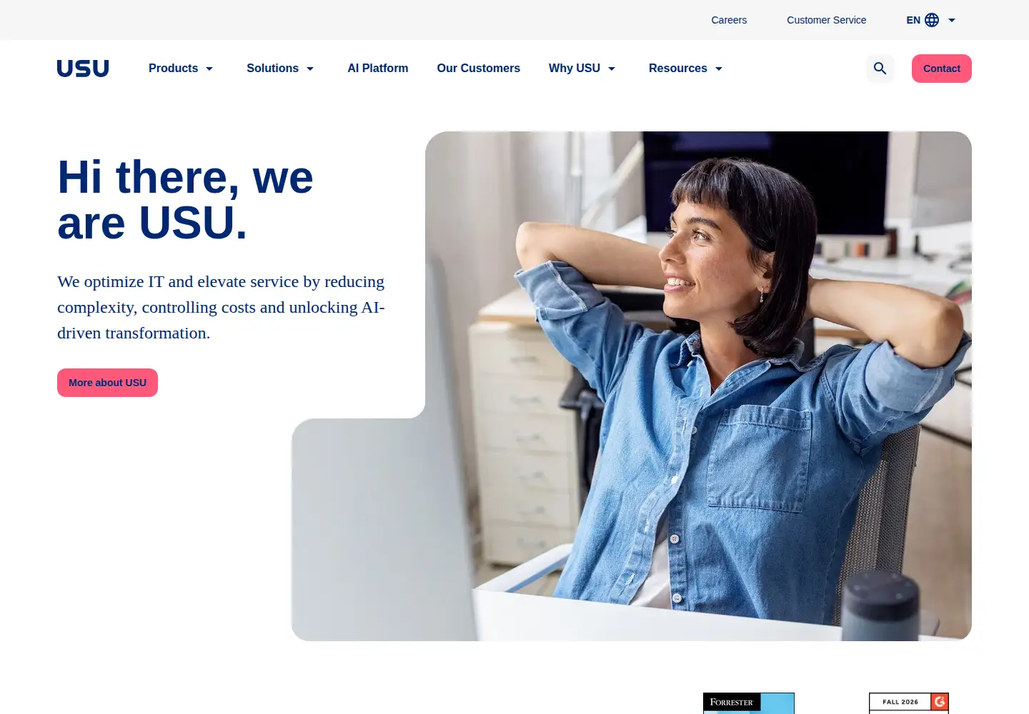 Captured homepage of usu.com in the current scan