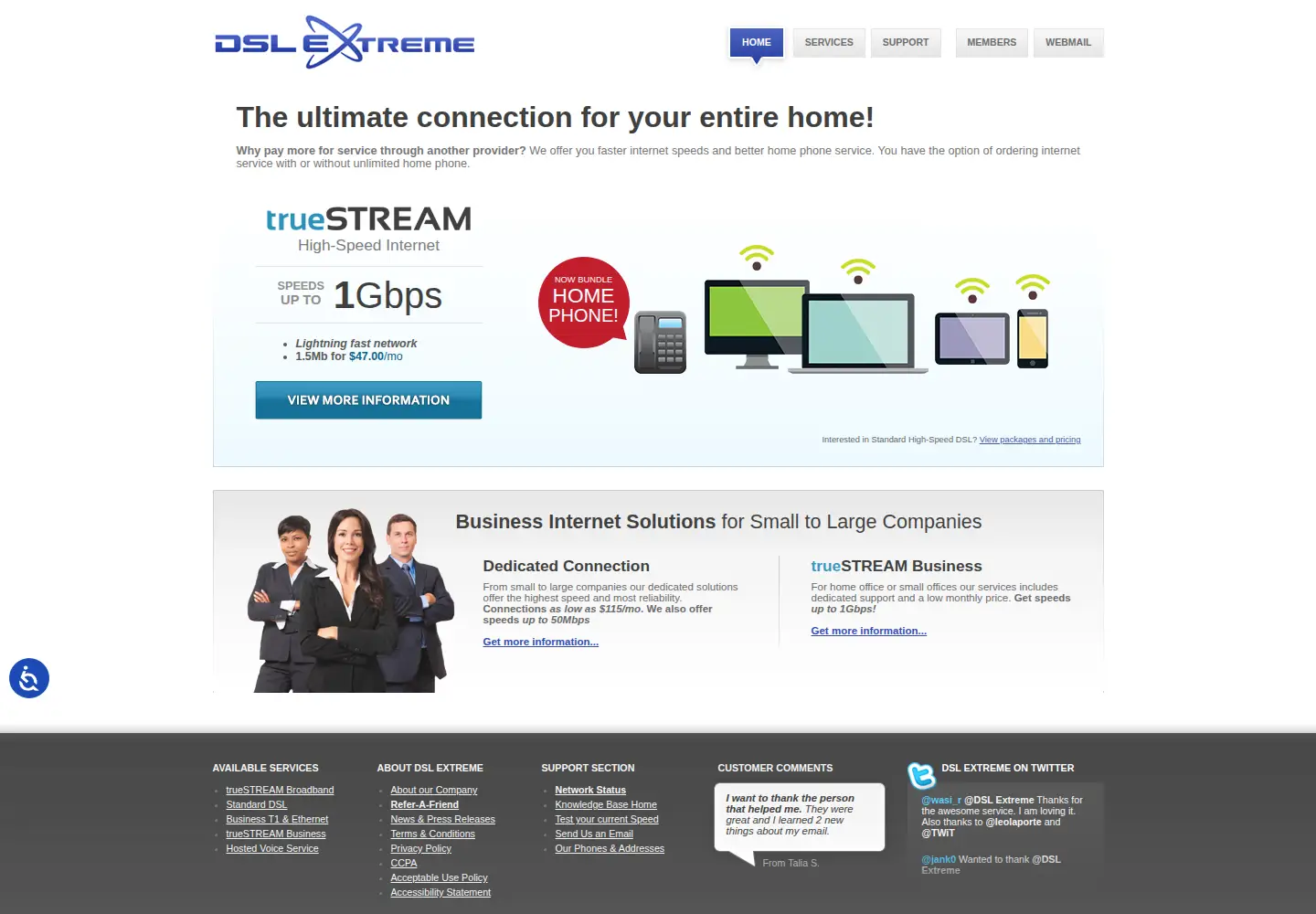 Screenshot of dslextreme.com