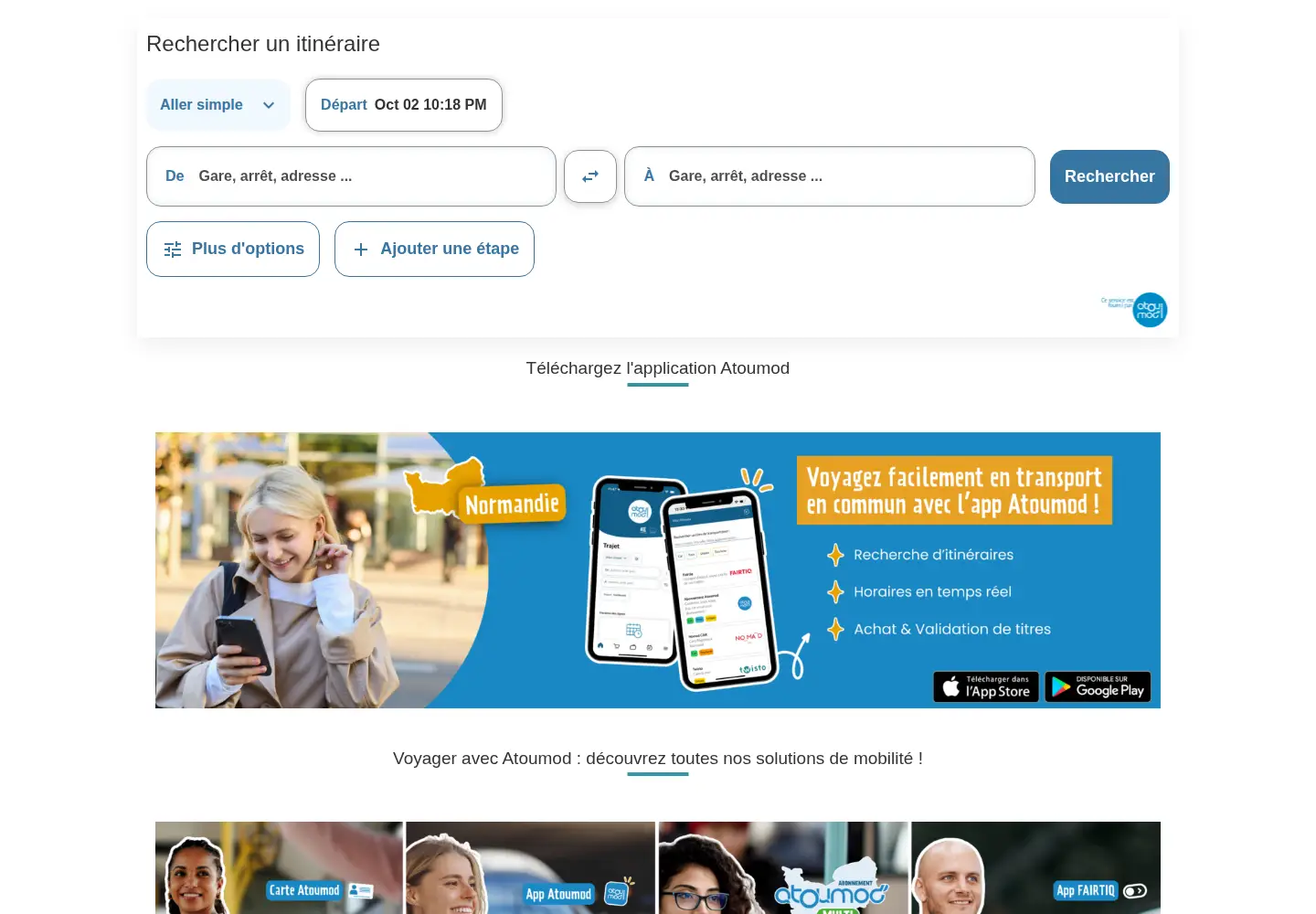 Screenshot of atoumod.fr