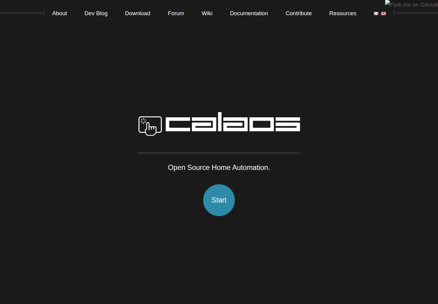 Screenshot of calaos.fr