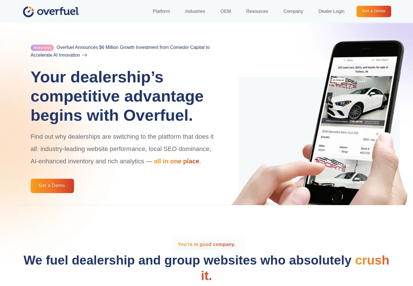 Screenshot of overfuel.com