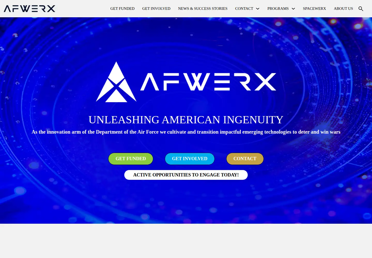 Screenshot of afwerx.com