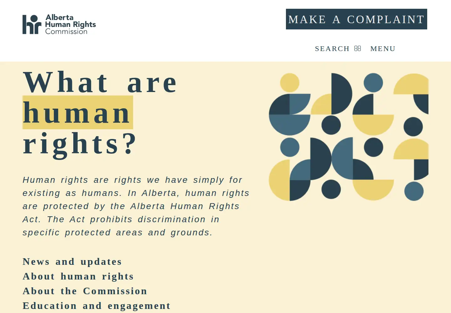 Screenshot of albertahumanrights.ab.ca