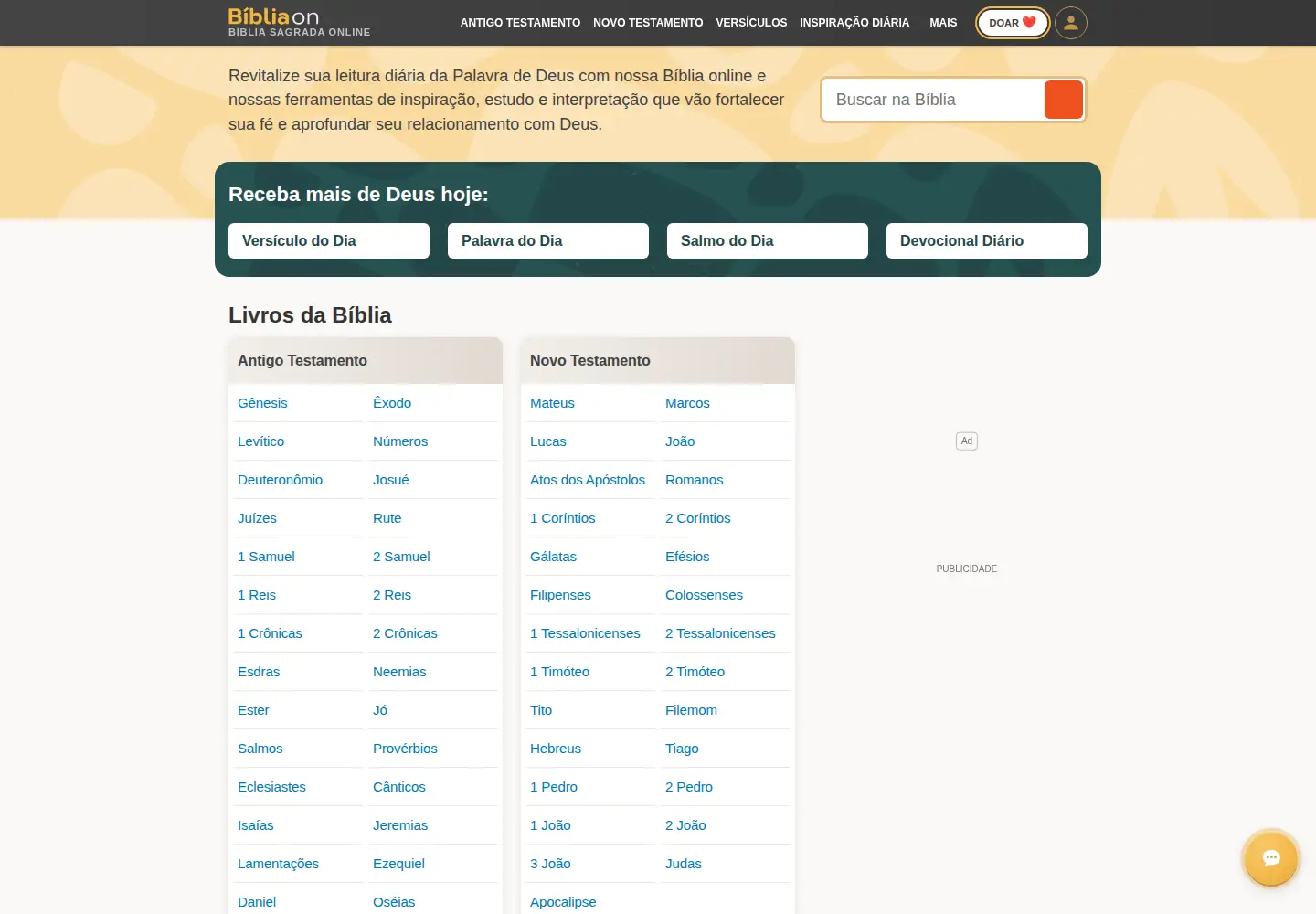 Screenshot of bibliaon.com