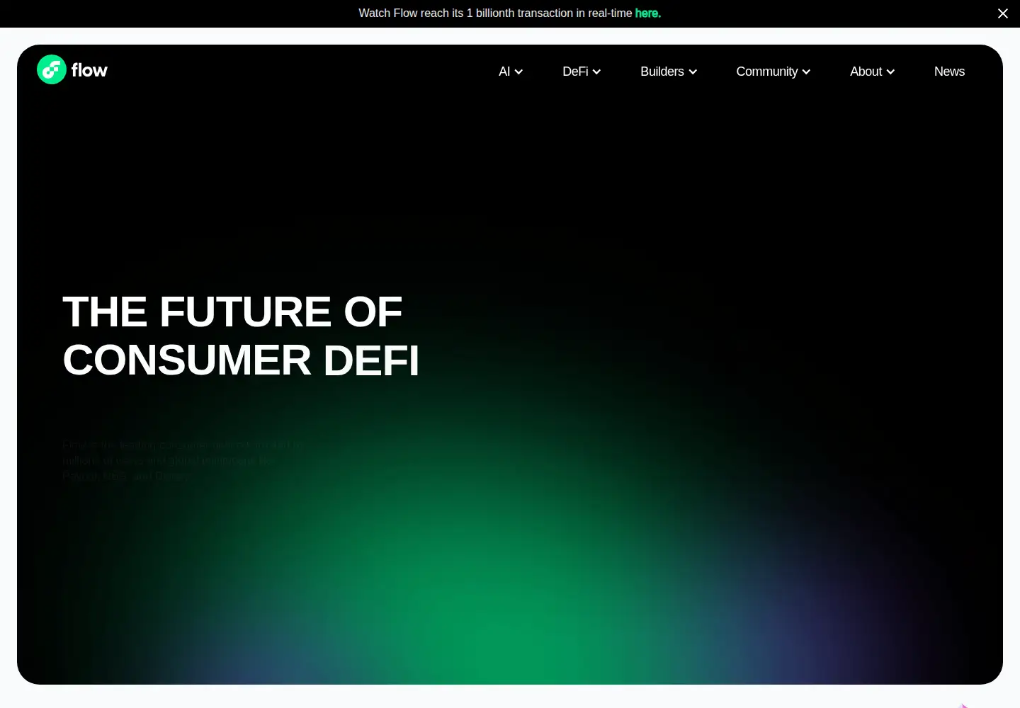 Screenshot of flow.com