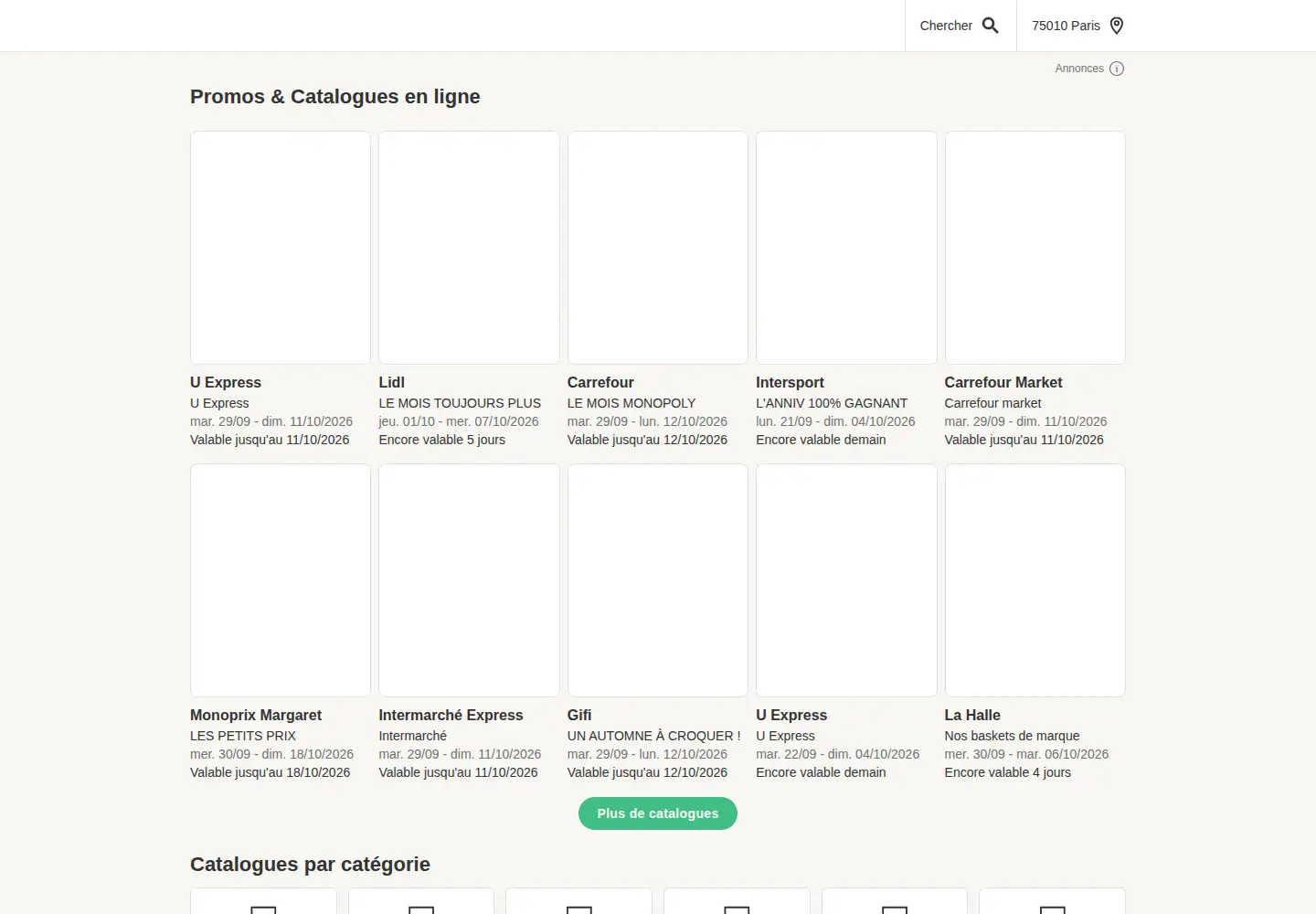 Screenshot of bonial.fr