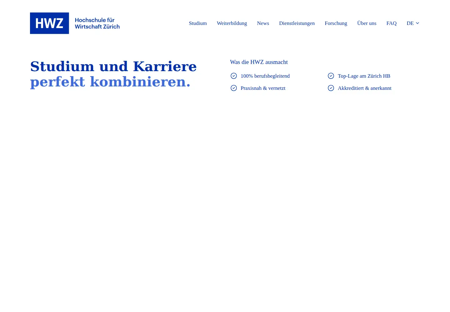 Screenshot of fh-hwz.ch