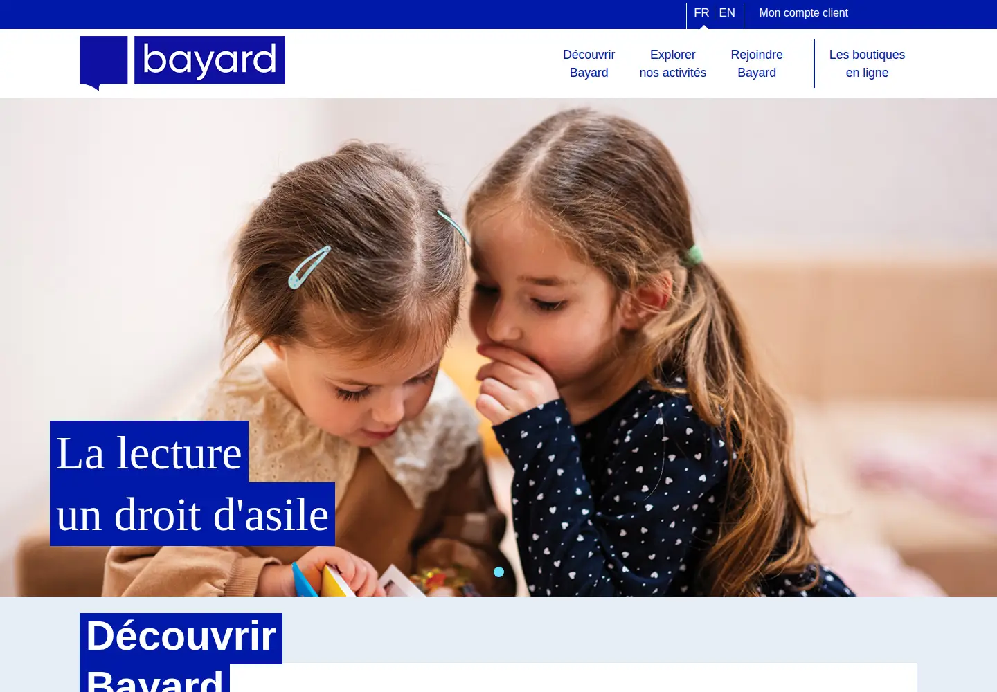 Screenshot of groupebayard.com