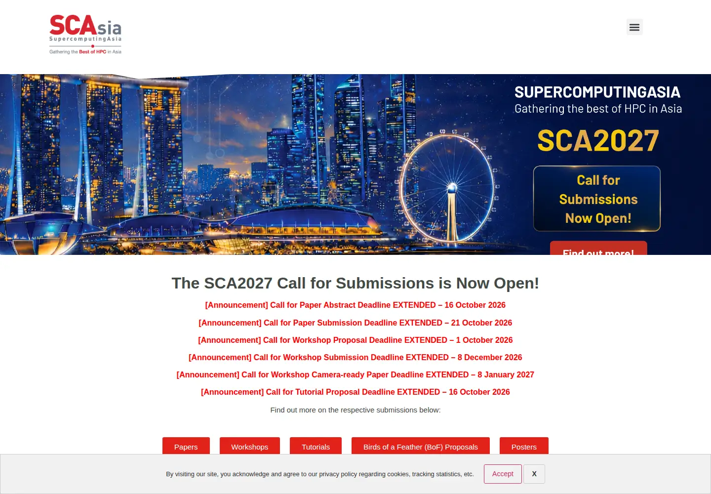 Captured homepage of sc-asia.org in the current scan