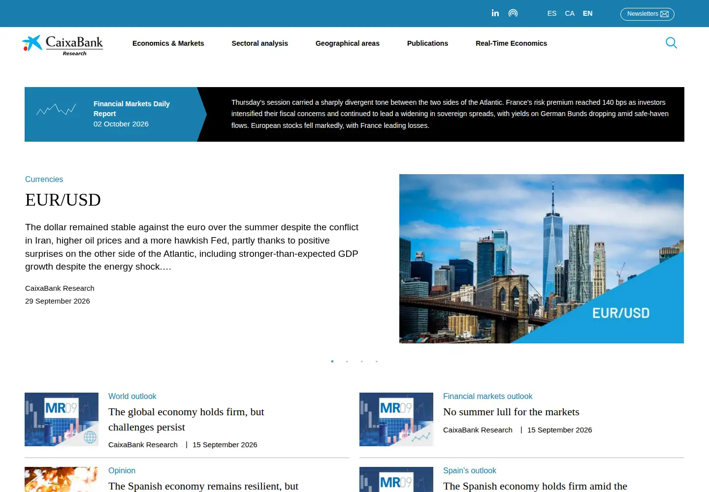 Screenshot of caixabankresearch.com
