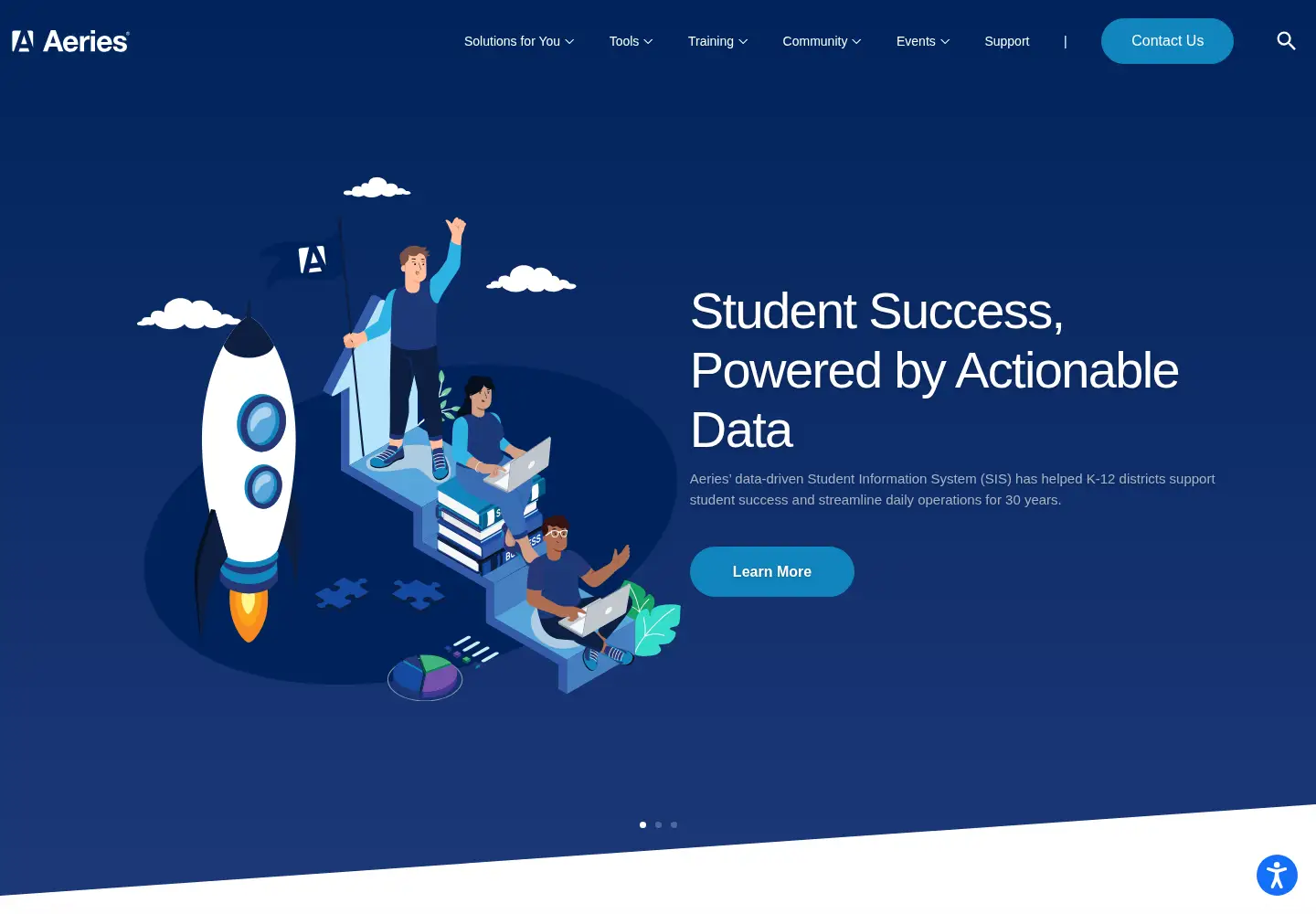 Screenshot of aeries.com