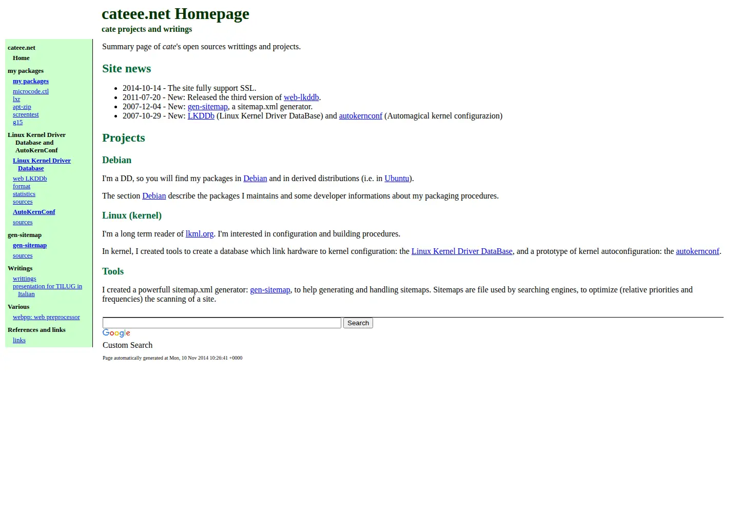 Screenshot of cateee.net