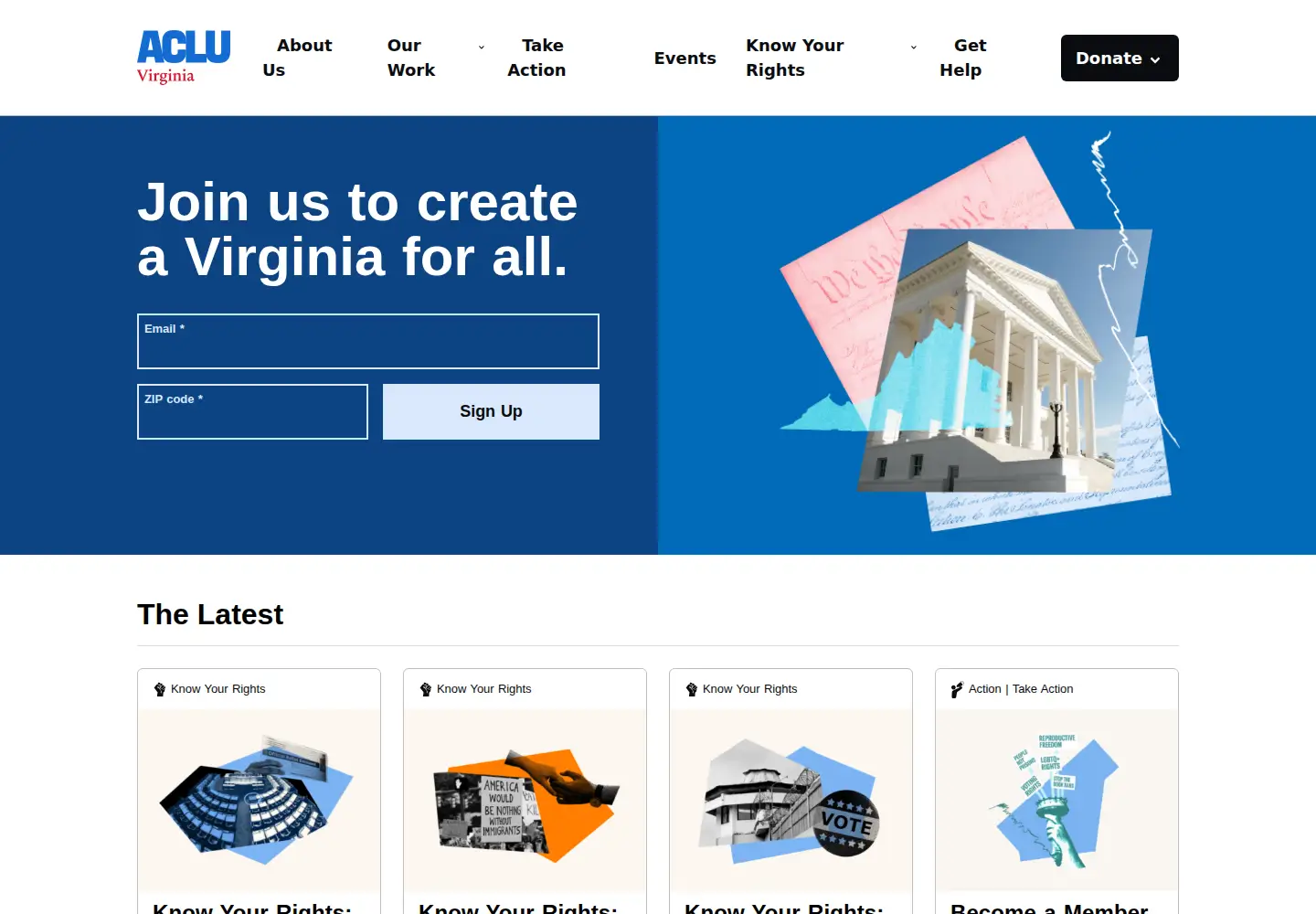 Screenshot of acluva.org
