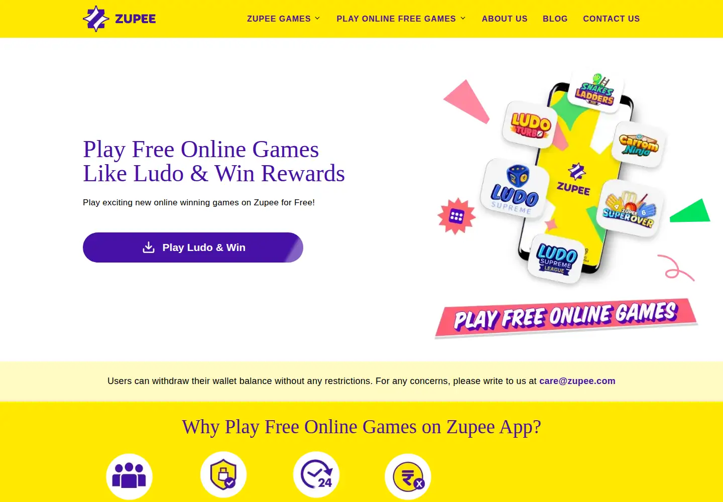Screenshot of zupee.com