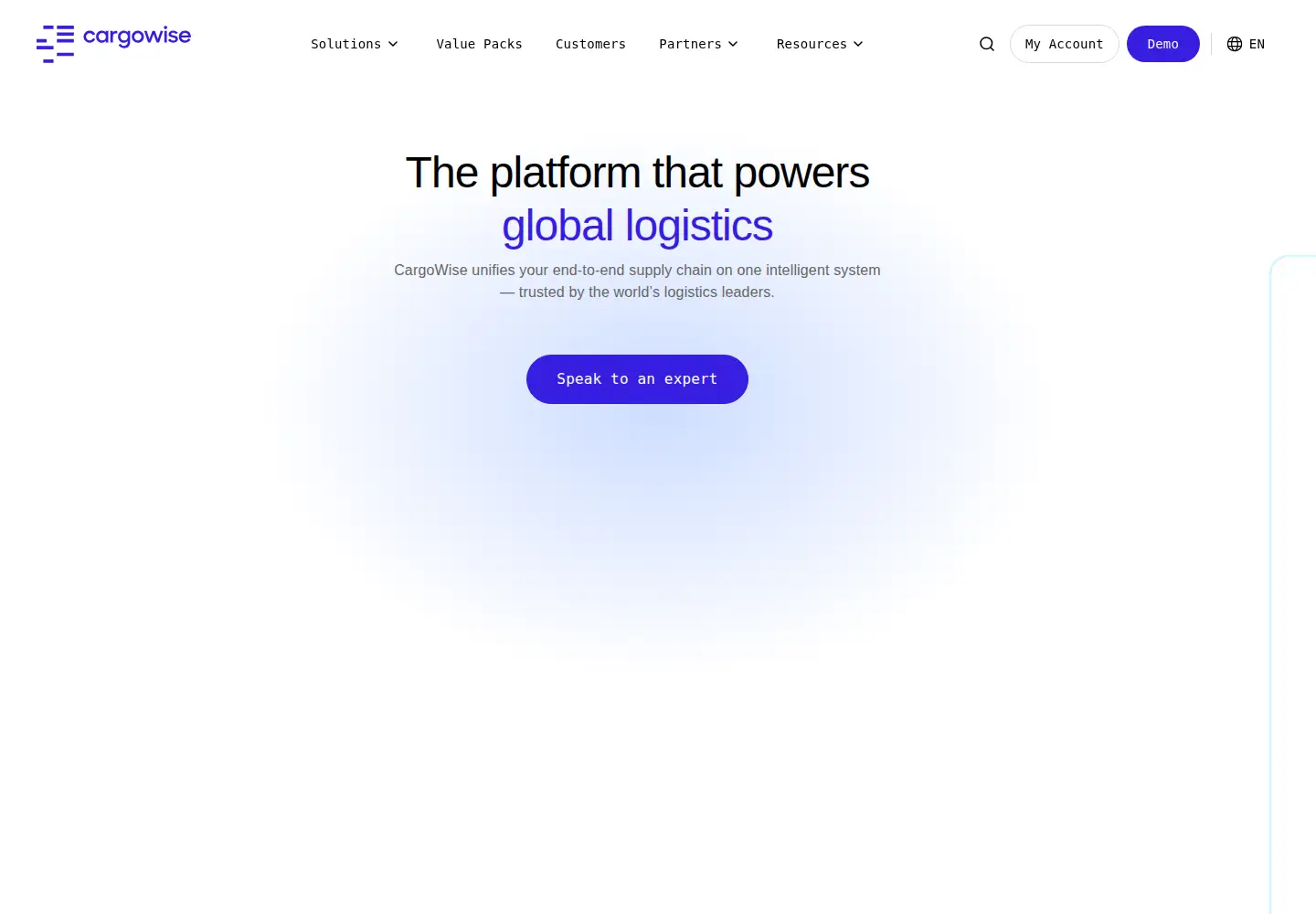 Screenshot of cargowise.com