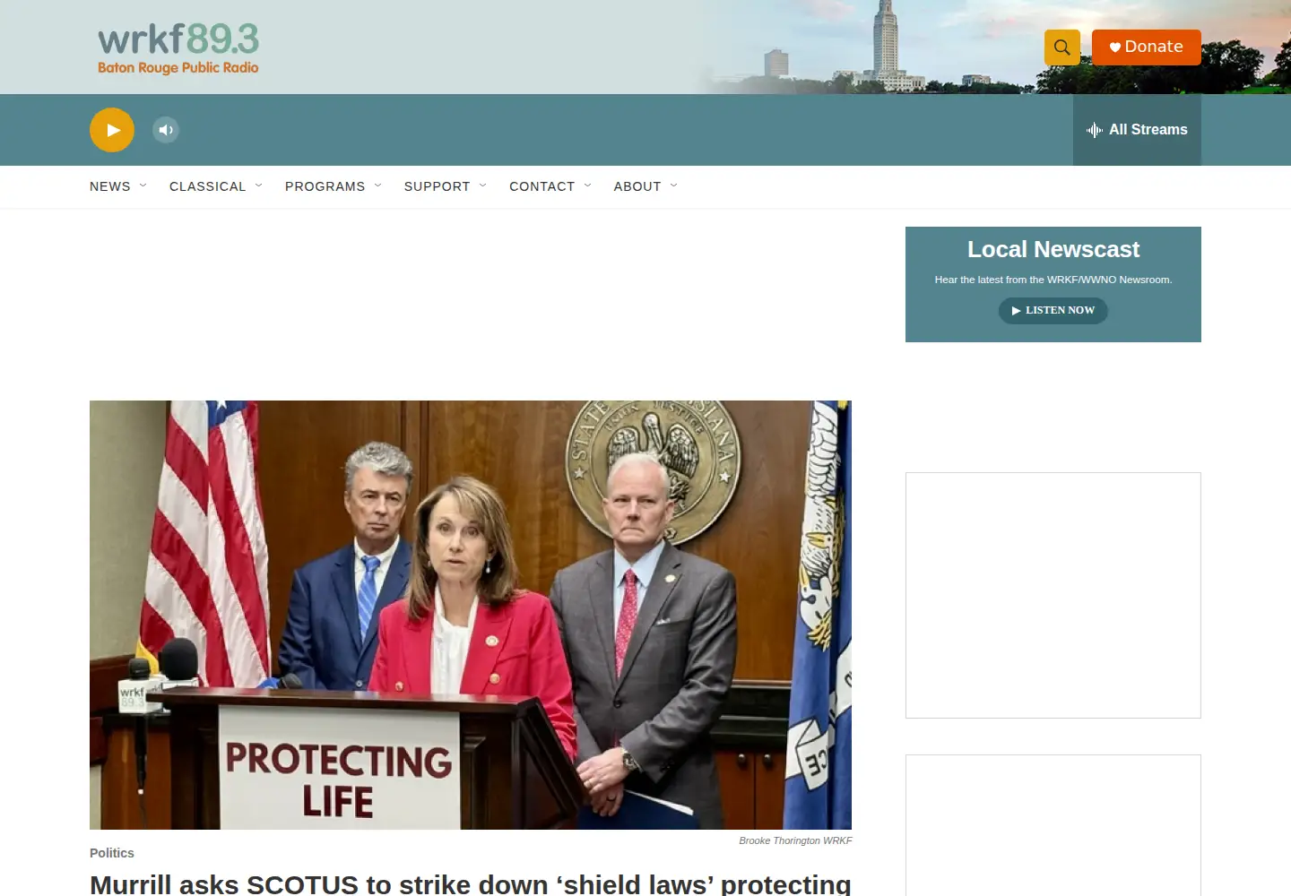 Screenshot of wrkf.org