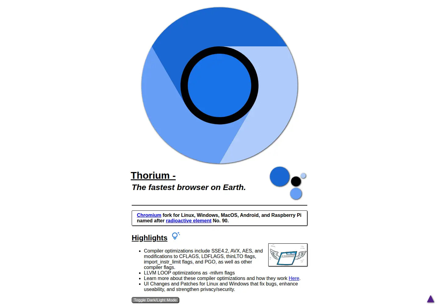 Screenshot of thorium.rocks