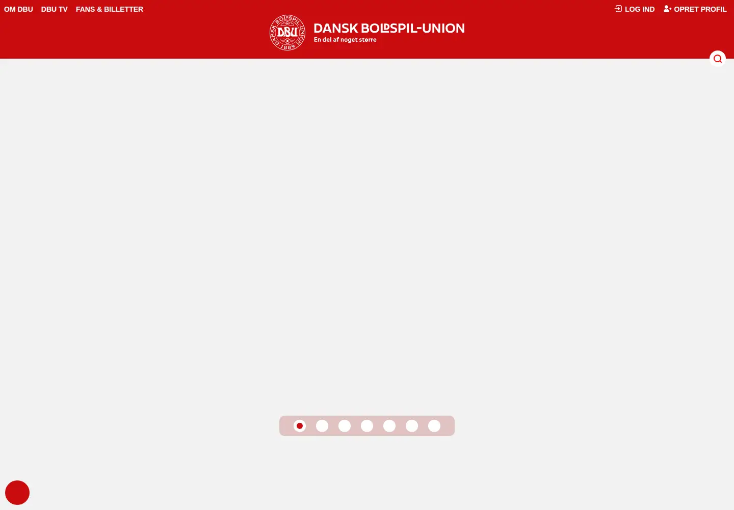 Screenshot of dbu.dk