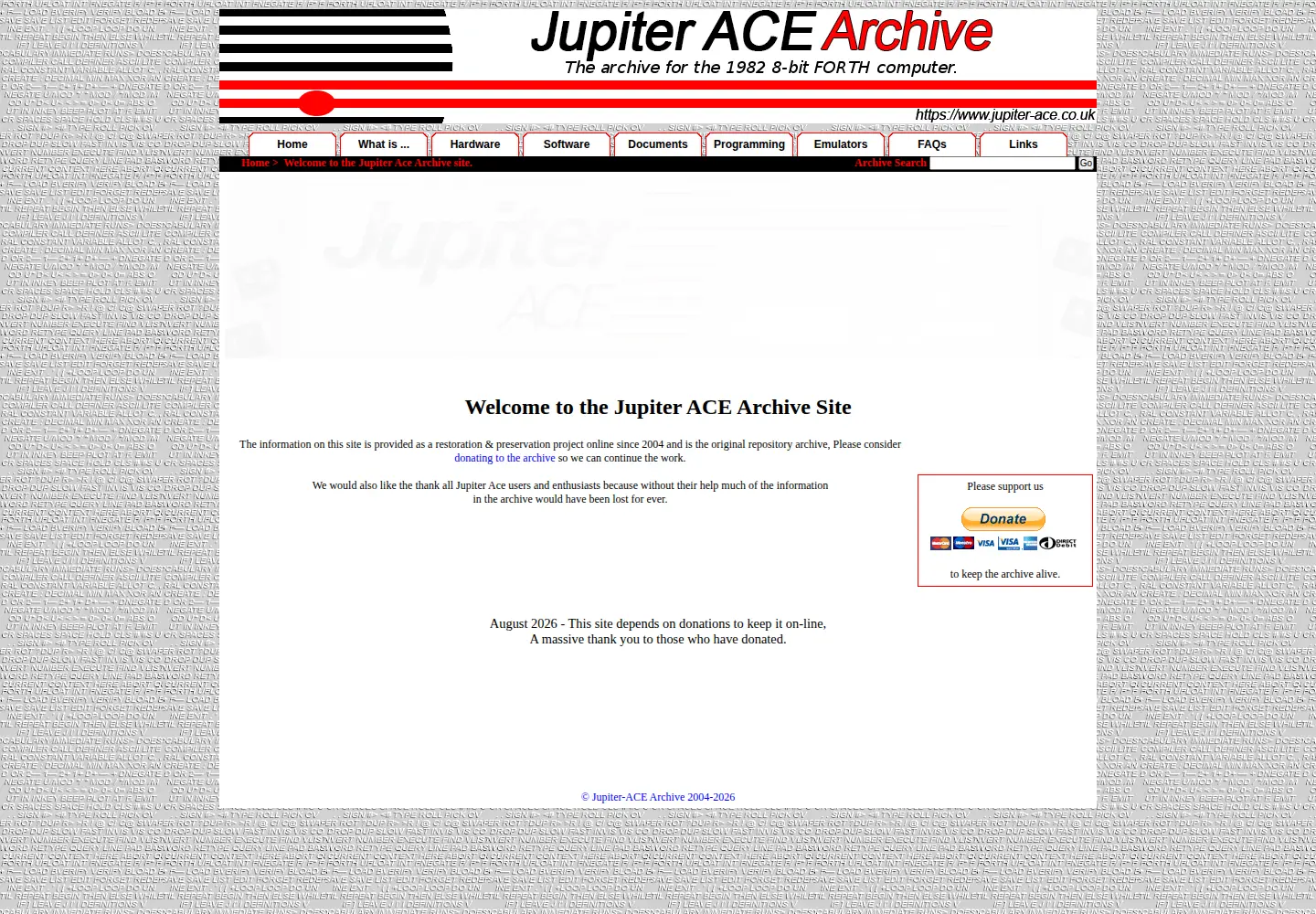Screenshot of jupiter-ace.co.uk