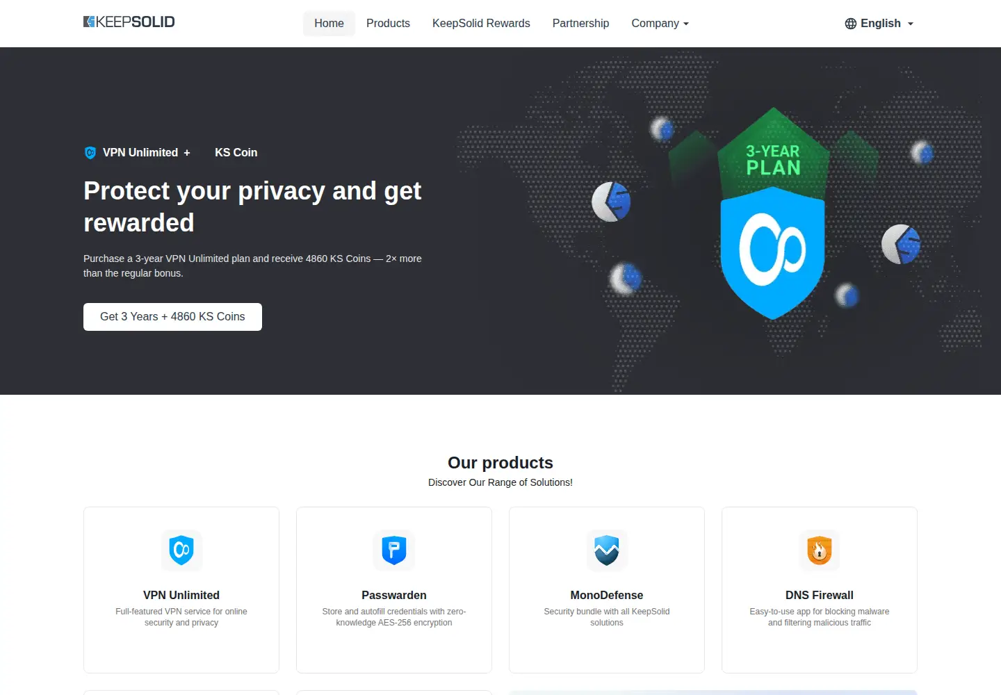 Screenshot of keepsolid.com