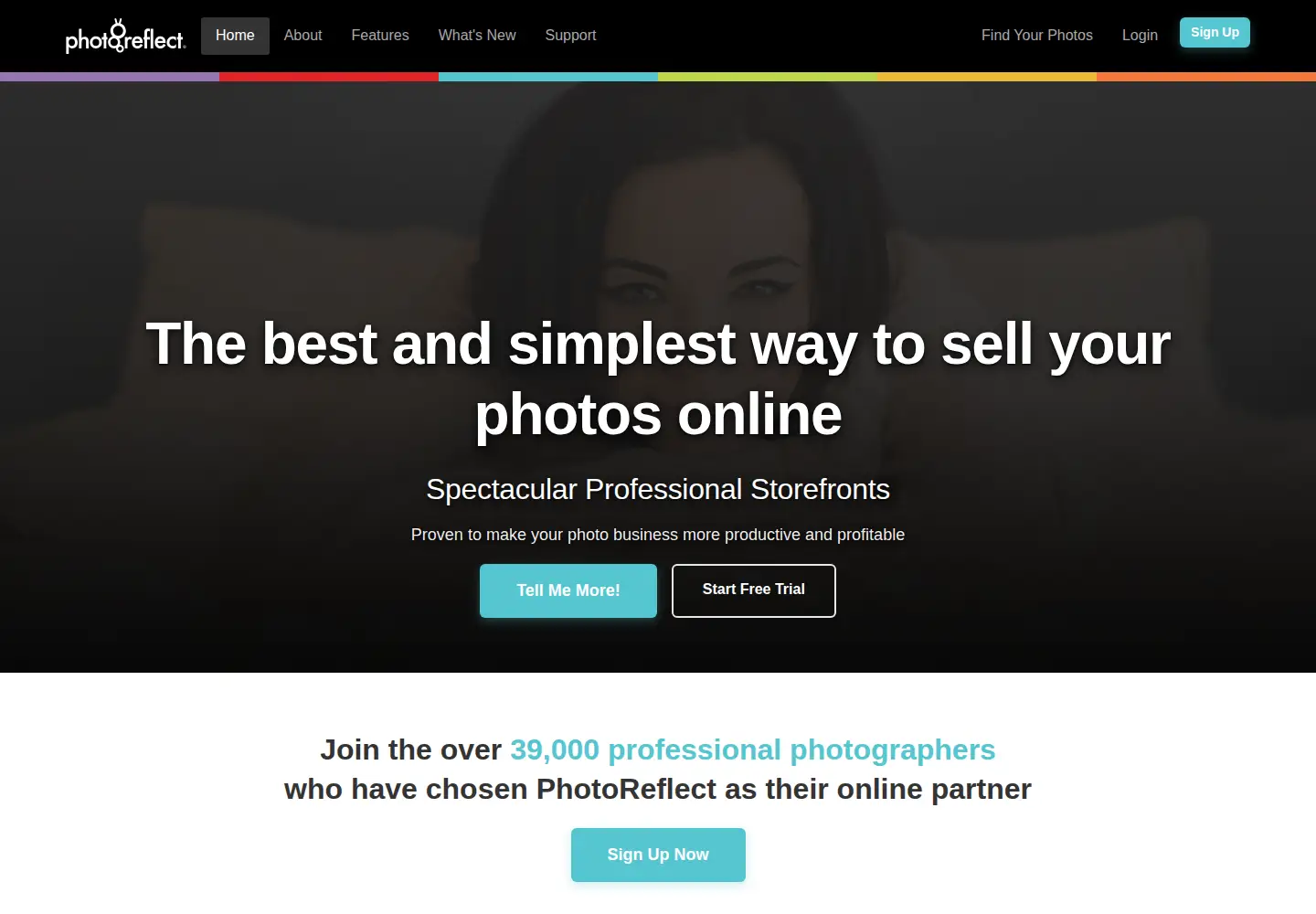 Screenshot of photoreflect.com