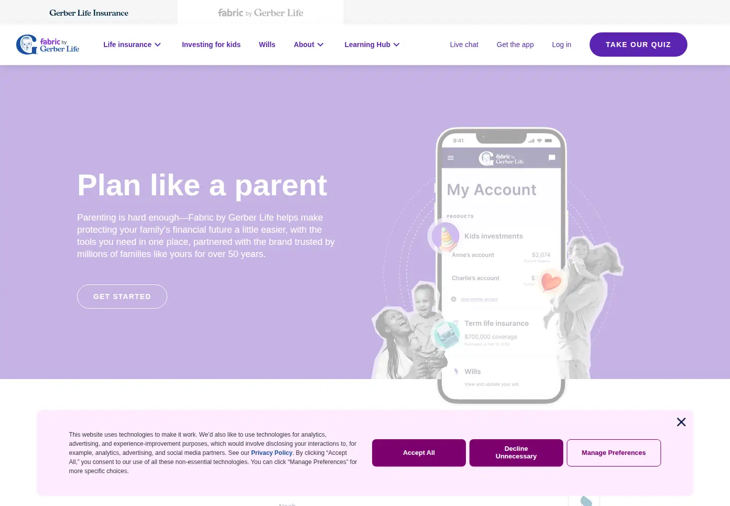 Screenshot of meetfabric.com