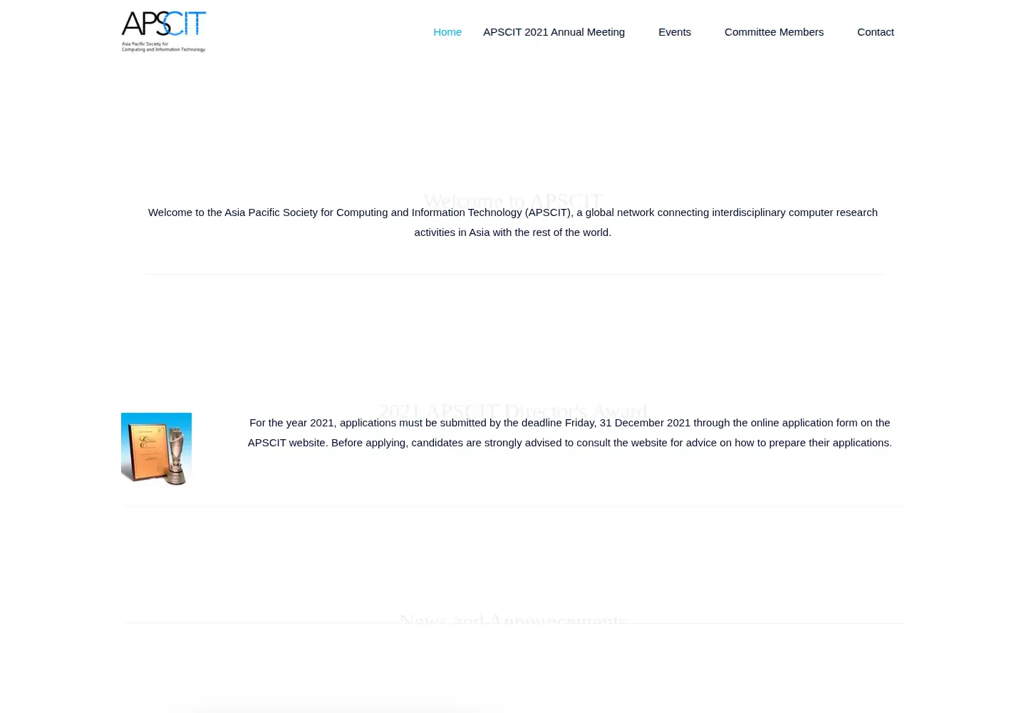 Screenshot of apscit.org