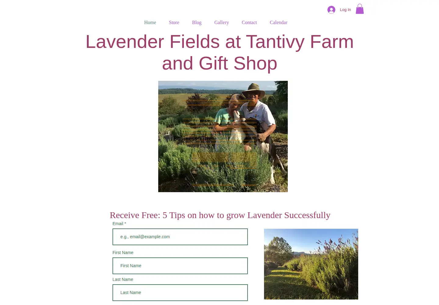 Screenshot of tantivyfarm.com