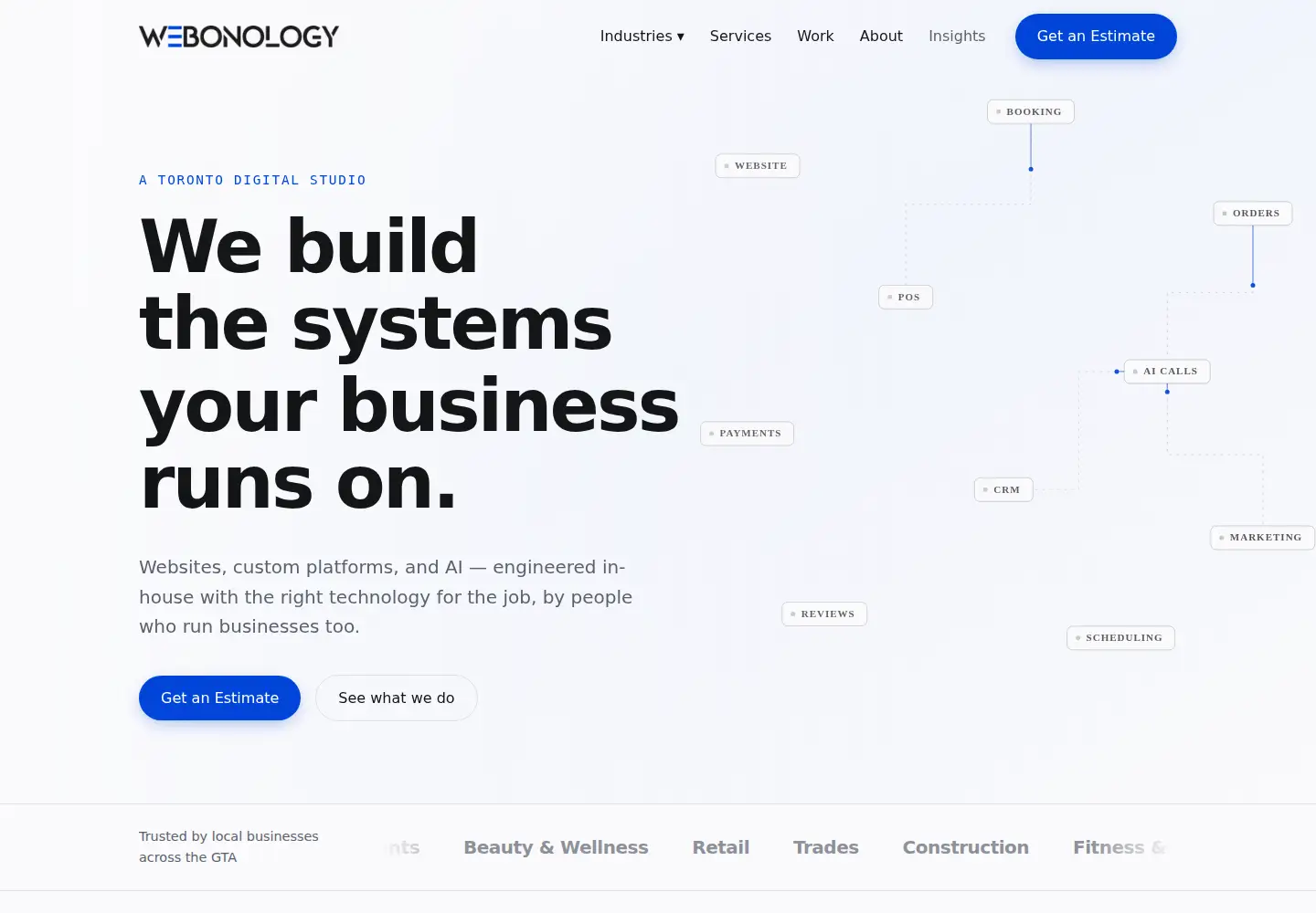 Screenshot of webonology.ca