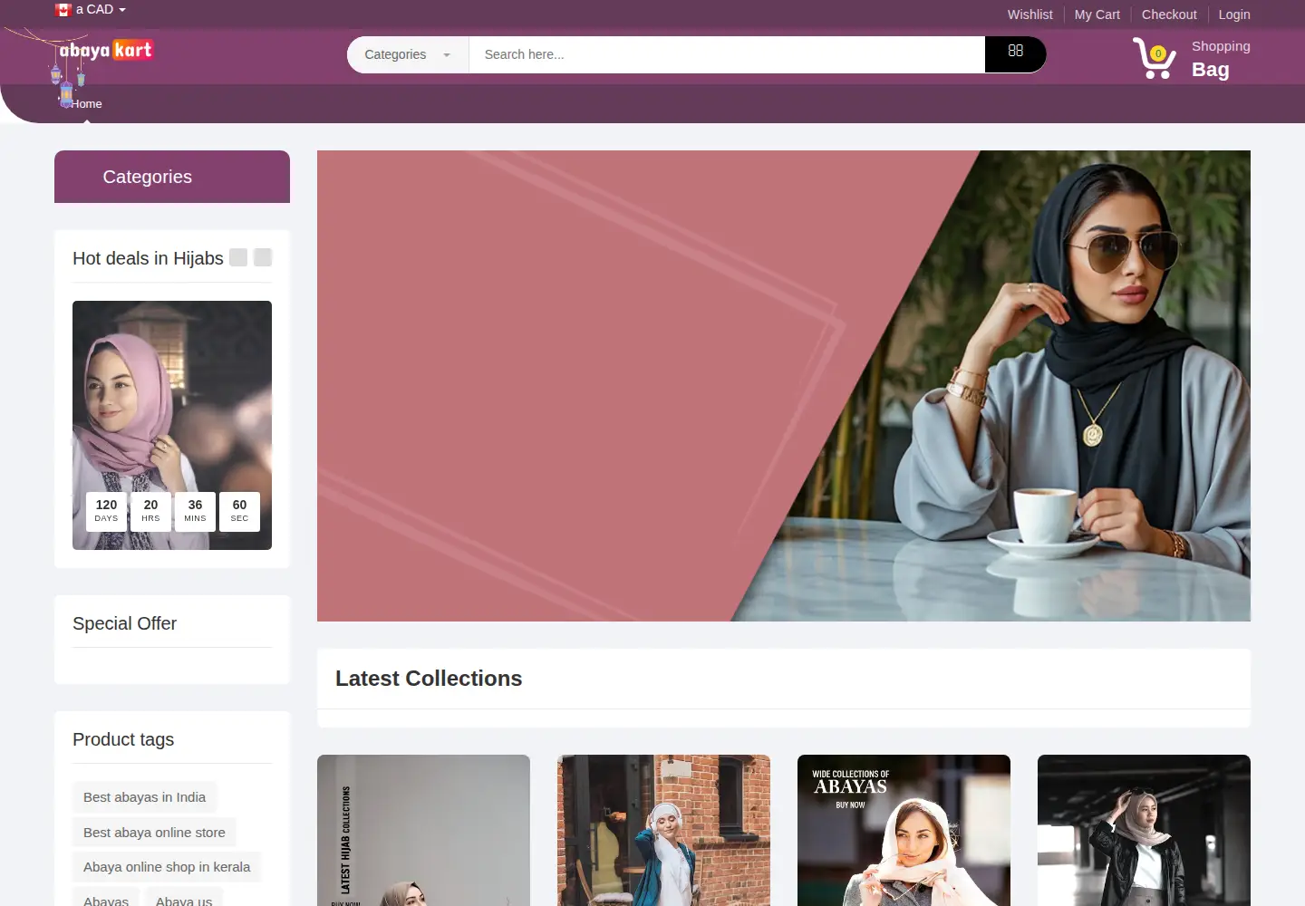 Screenshot of abayakart.com