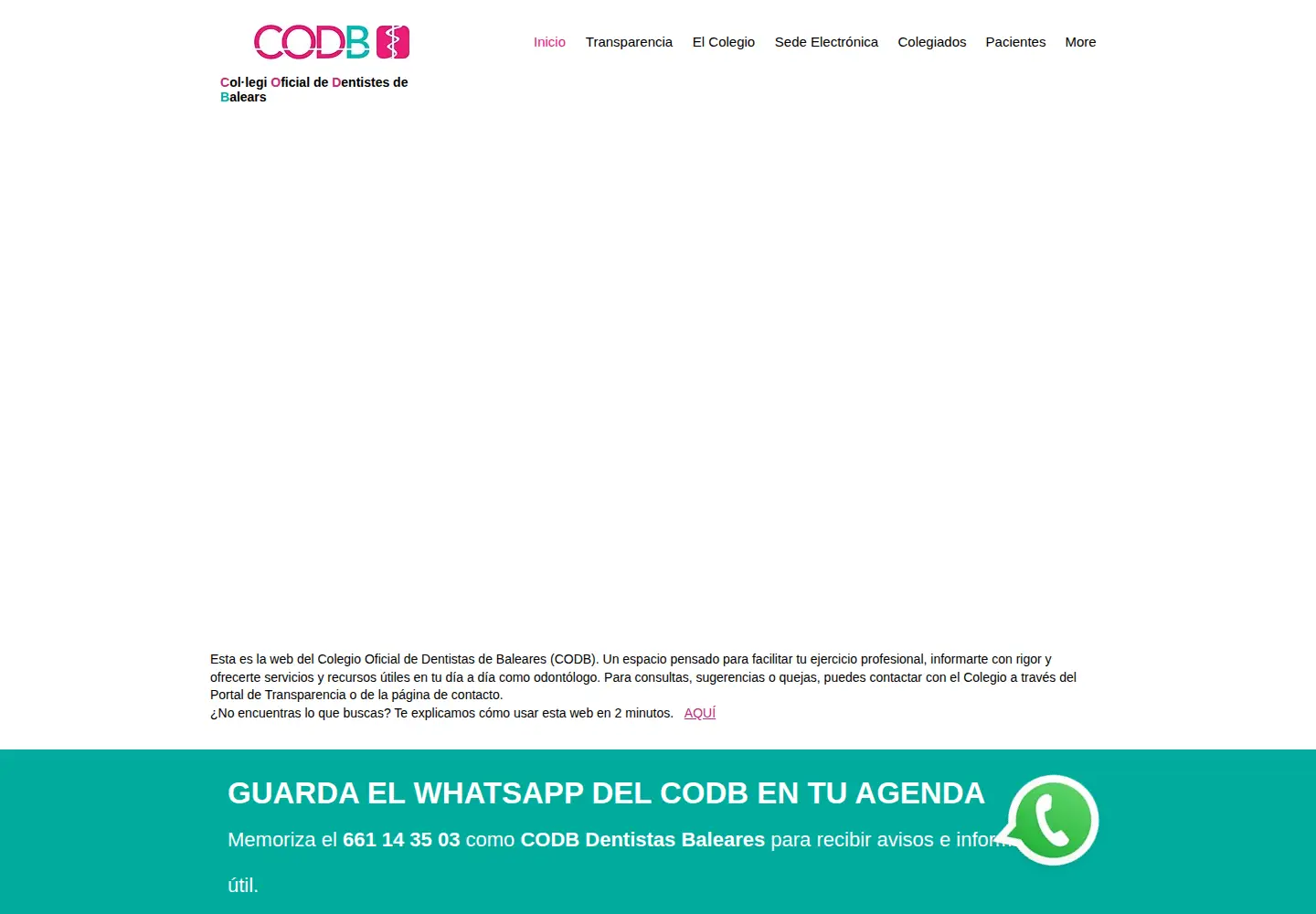 Screenshot of dentistasbaleares.com