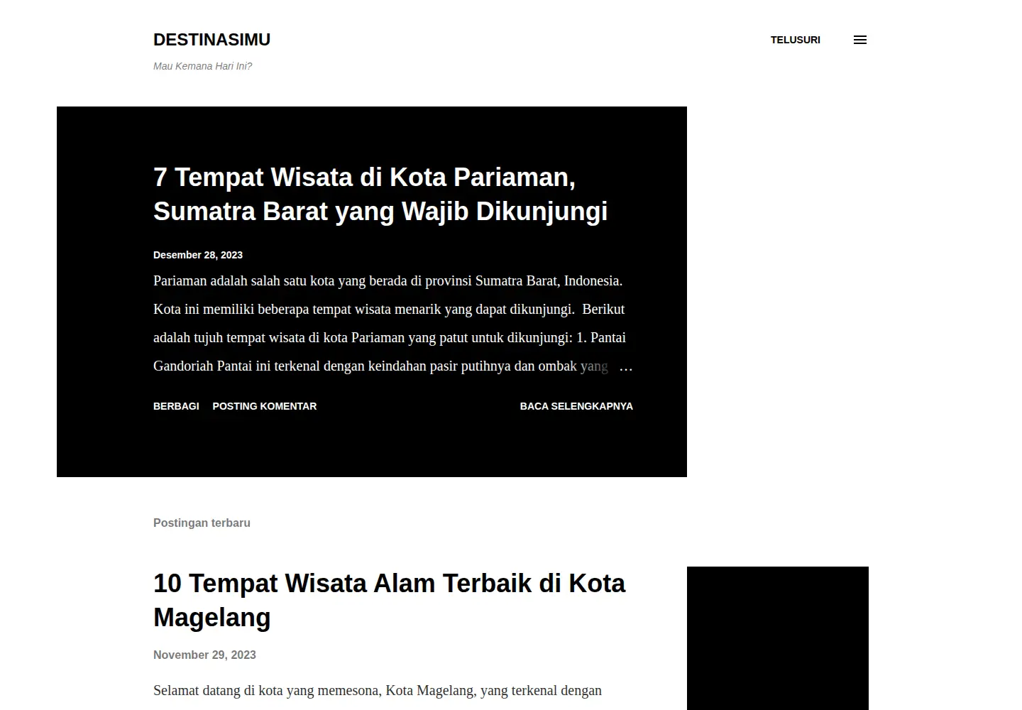 Screenshot of destinasimu.com