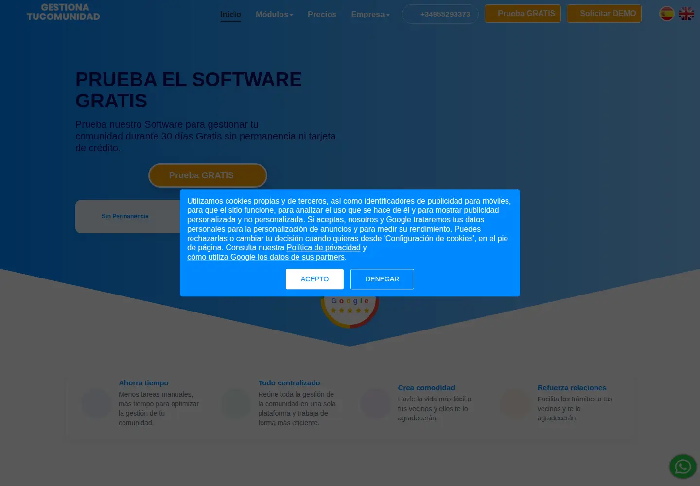 Screenshot of gestionatucomunidad.com