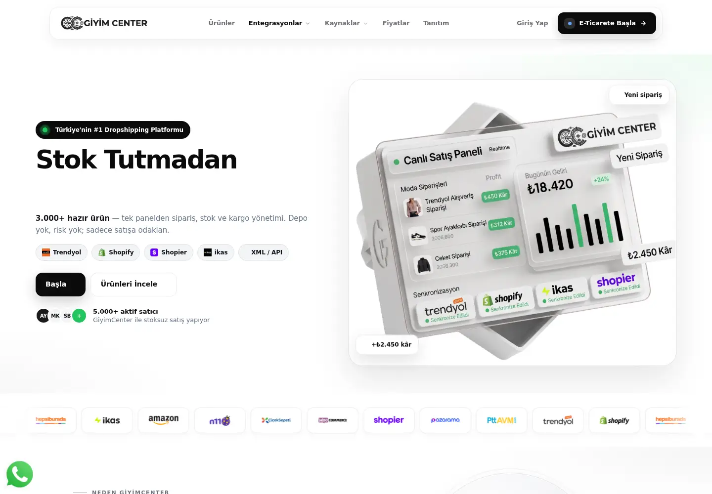 Screenshot of giyimcenter.com