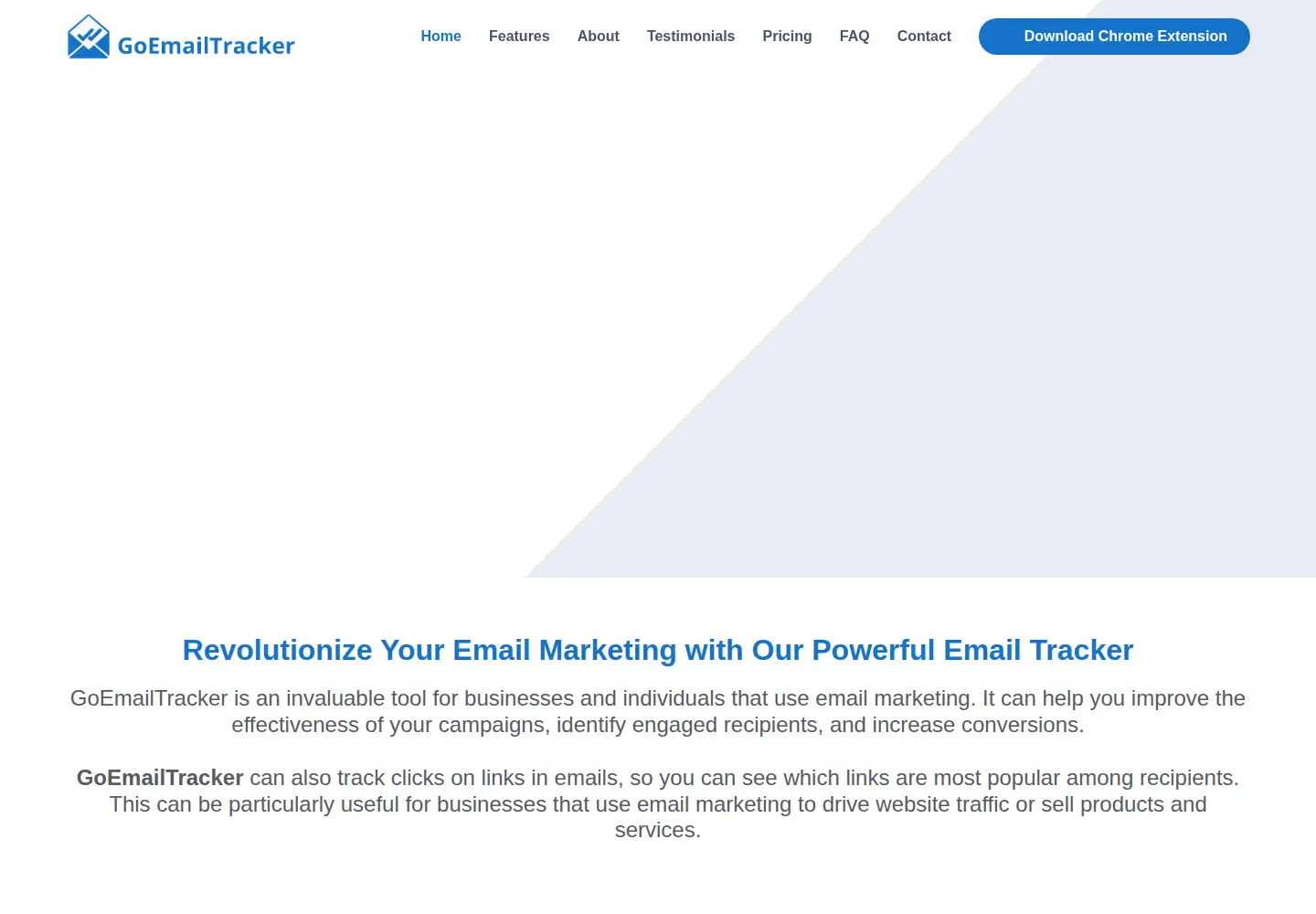 Screenshot of goemailtracker.com