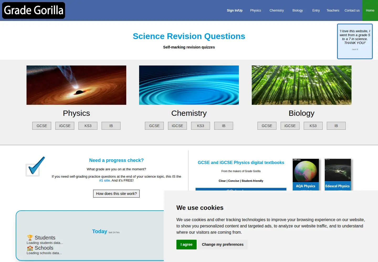 Screenshot of gradegorilla.com