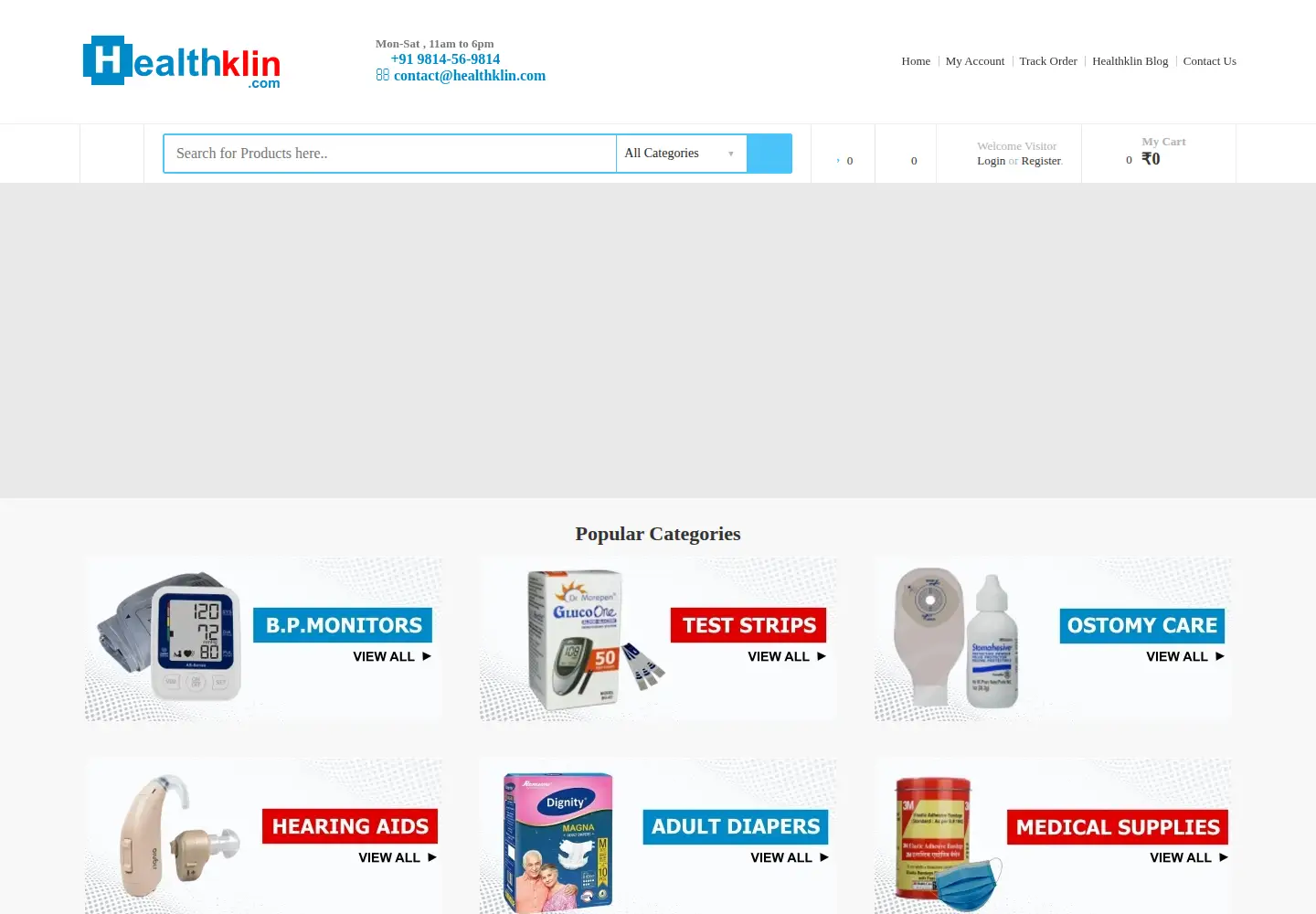 Screenshot of healthklin.com