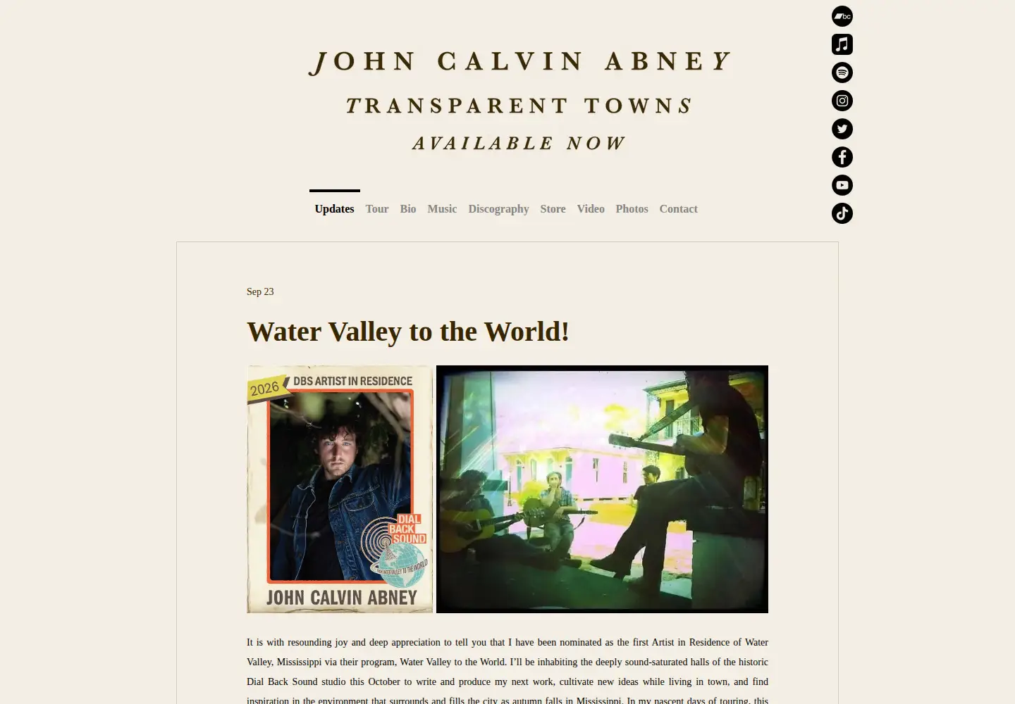 Screenshot of johncalvinabney.com