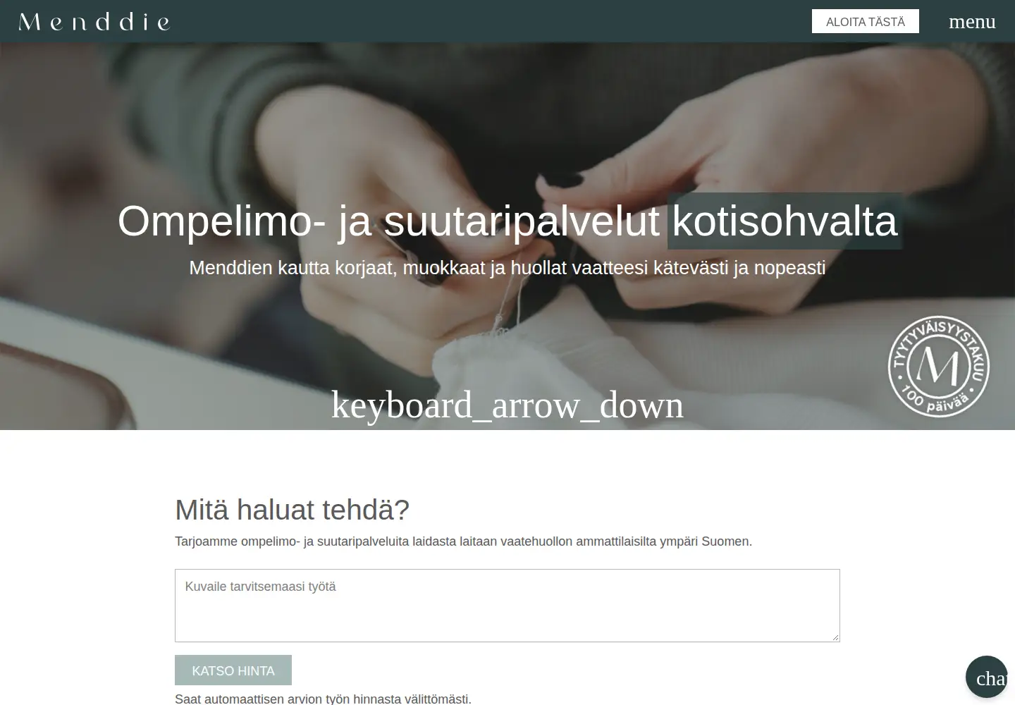 Screenshot of menddie.com