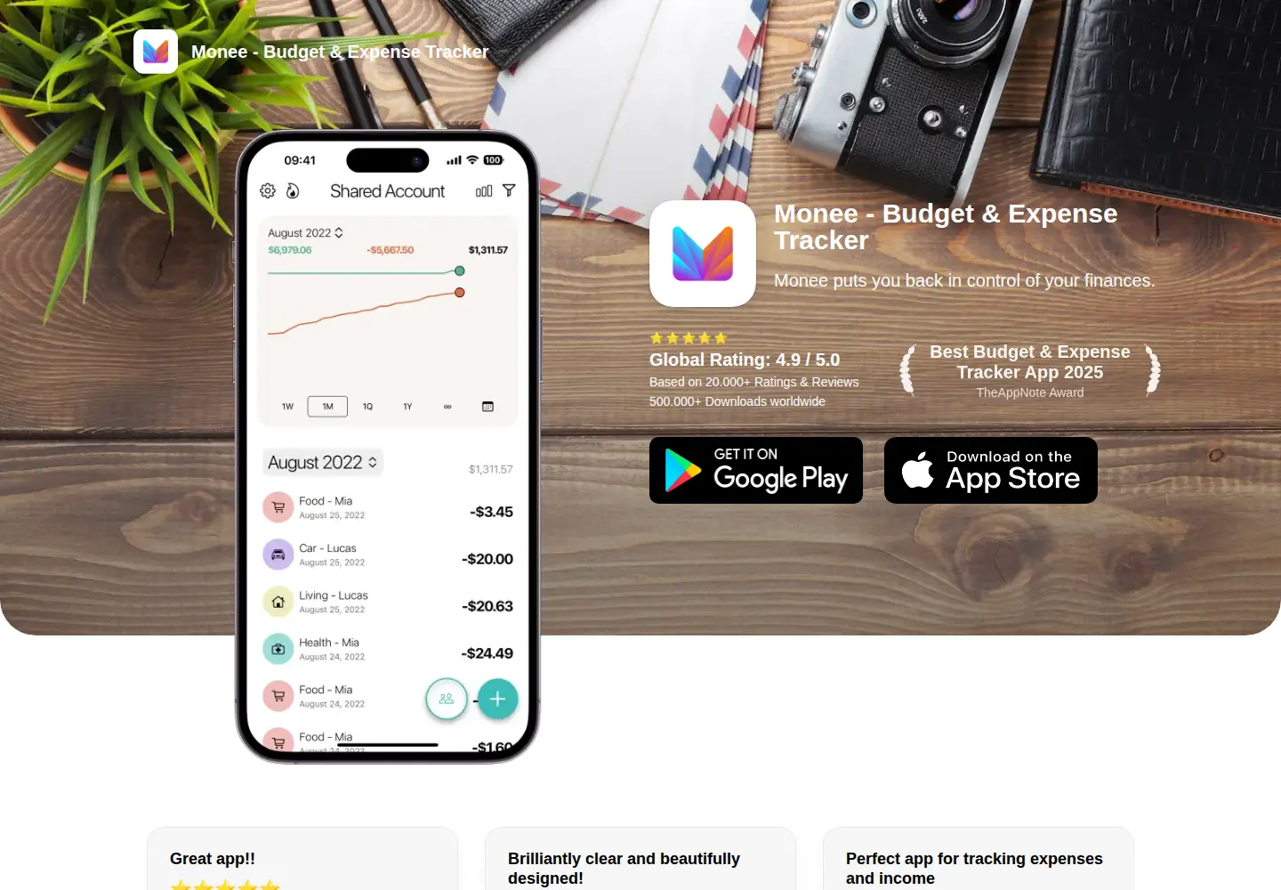 Screenshot of monee-app.com