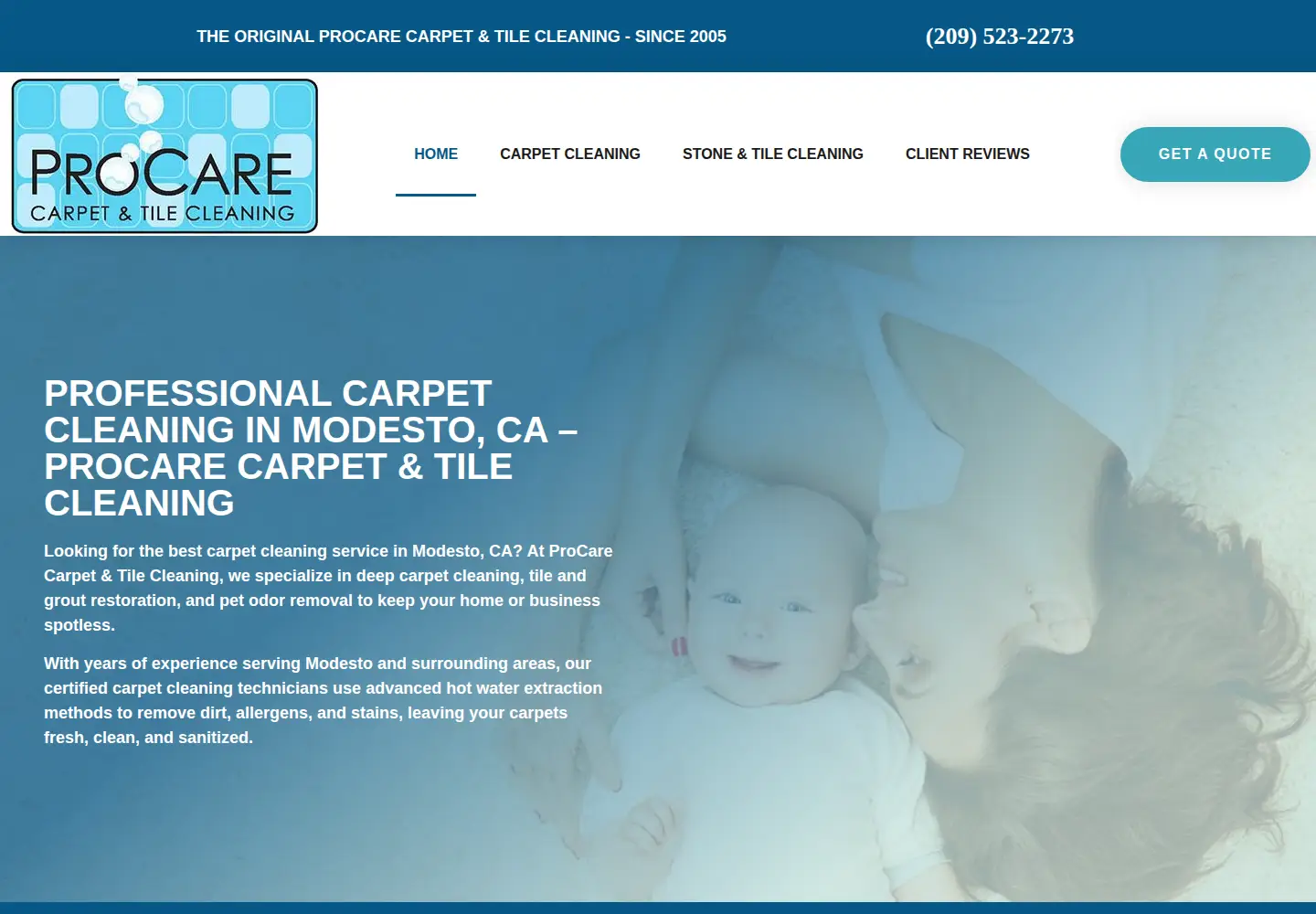 Screenshot of procaremodesto.com