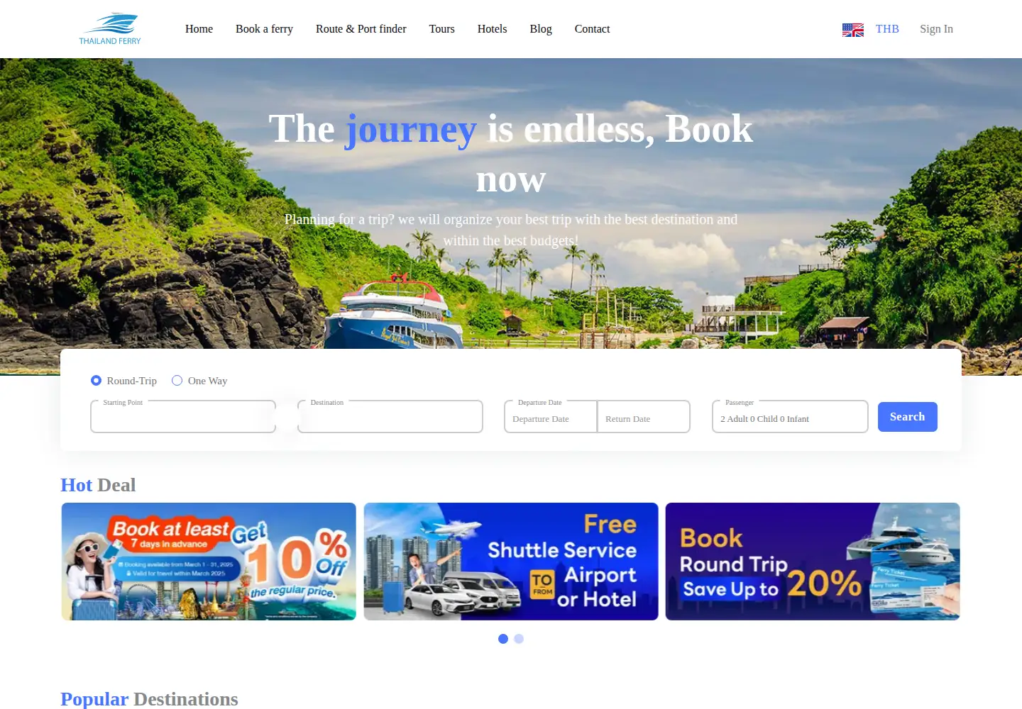 Screenshot of thailandferrybooking.com