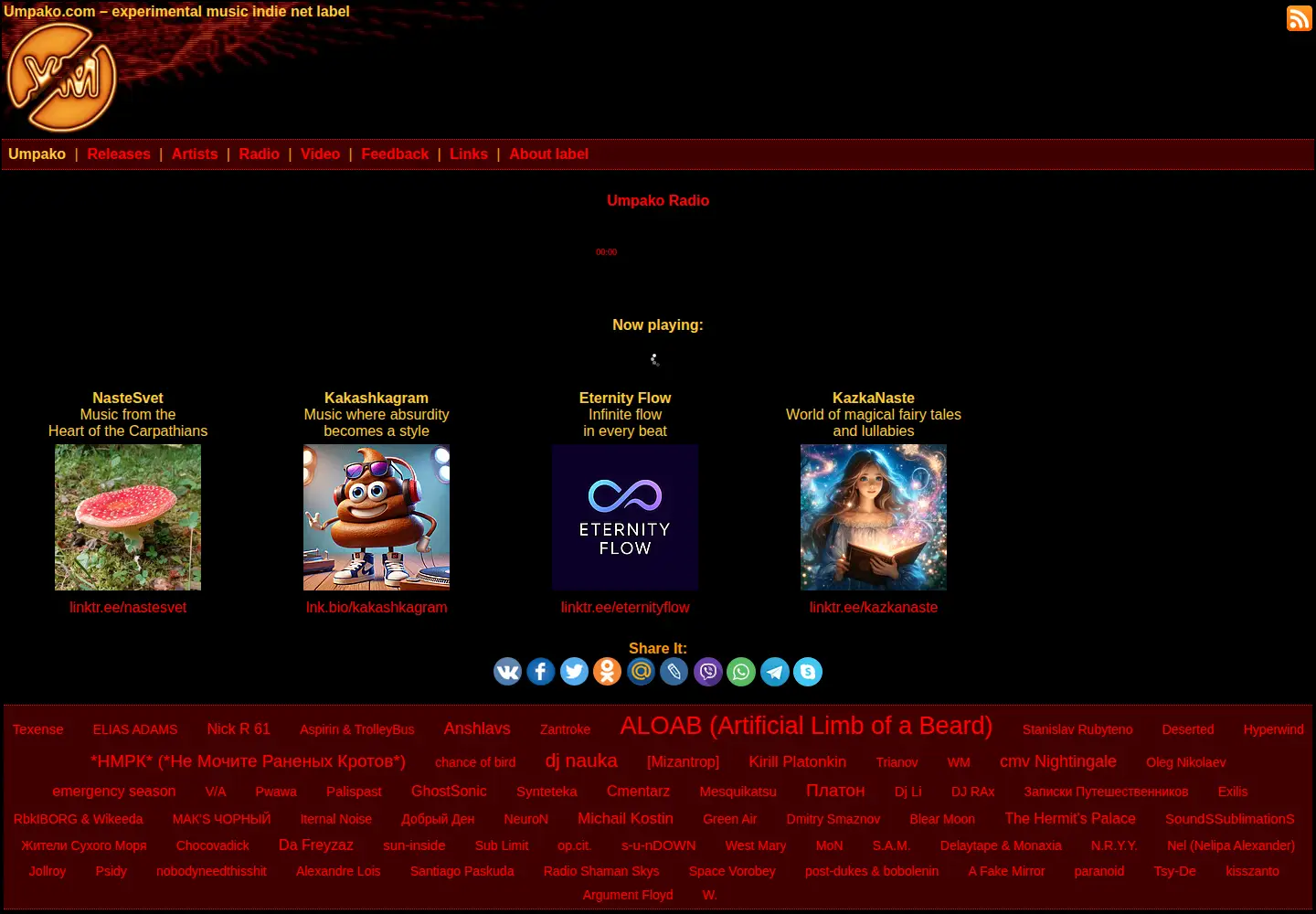Captured homepage of umpako.com in the current scan