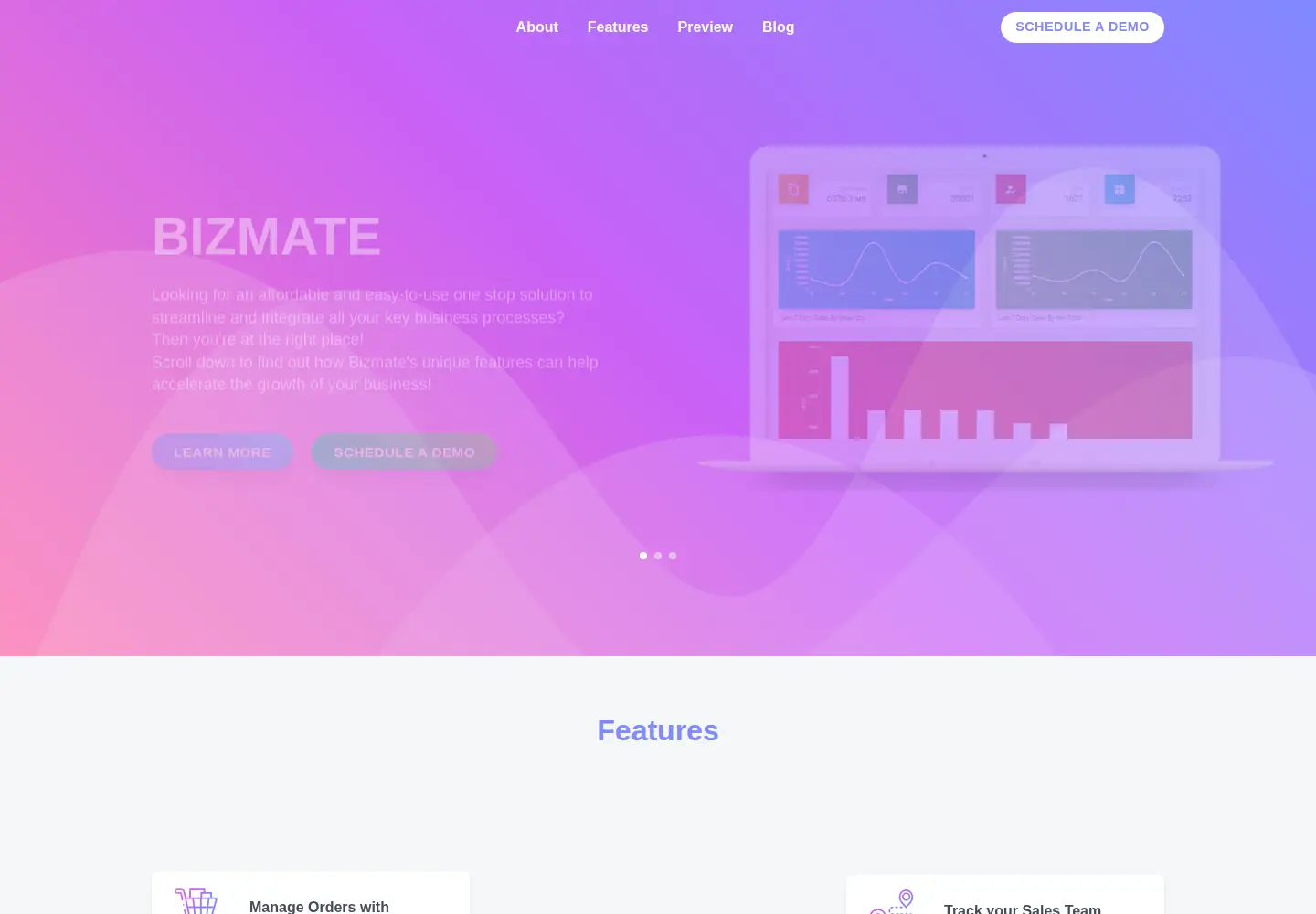 Screenshot of bizmate.in